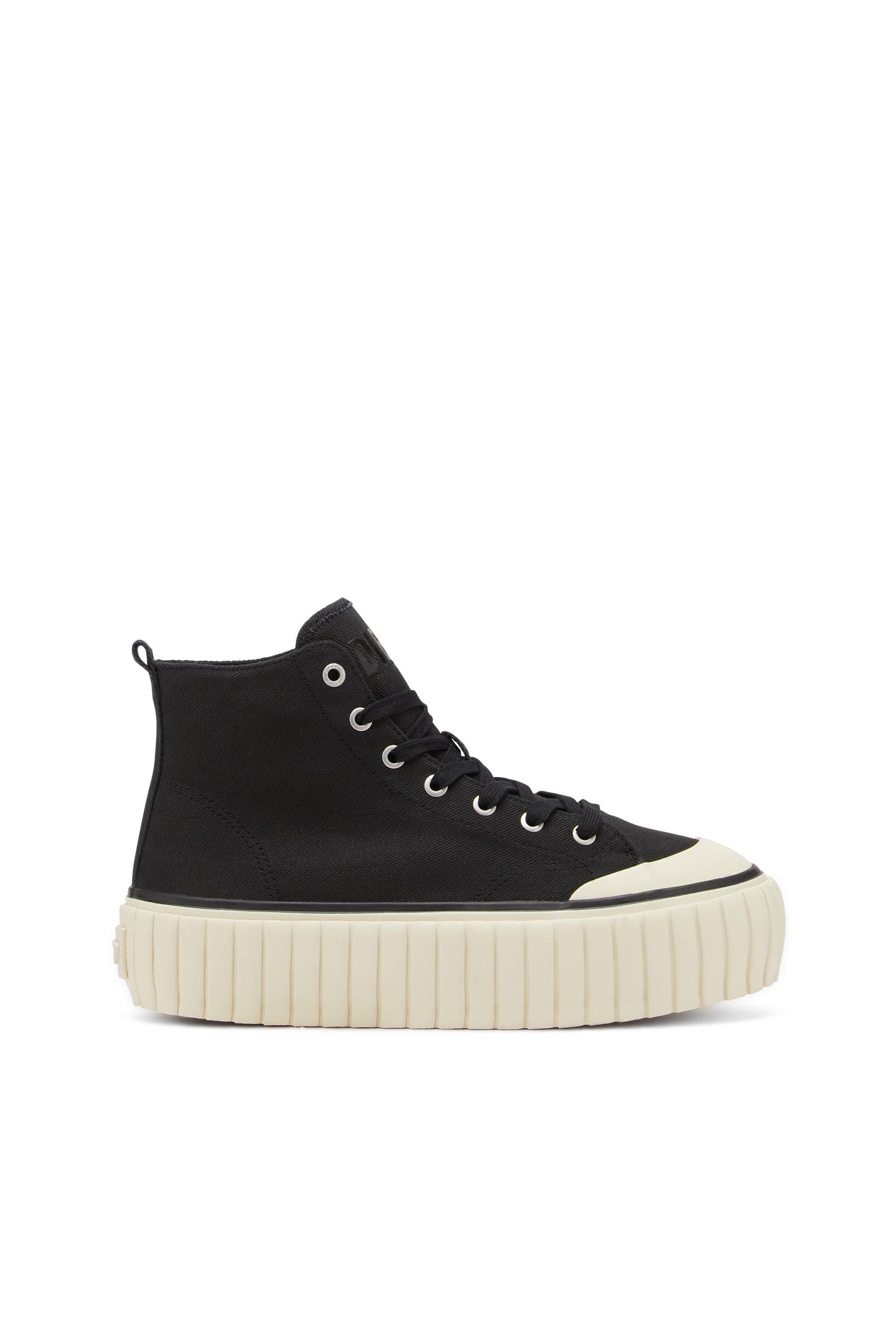 denim platform sneakers