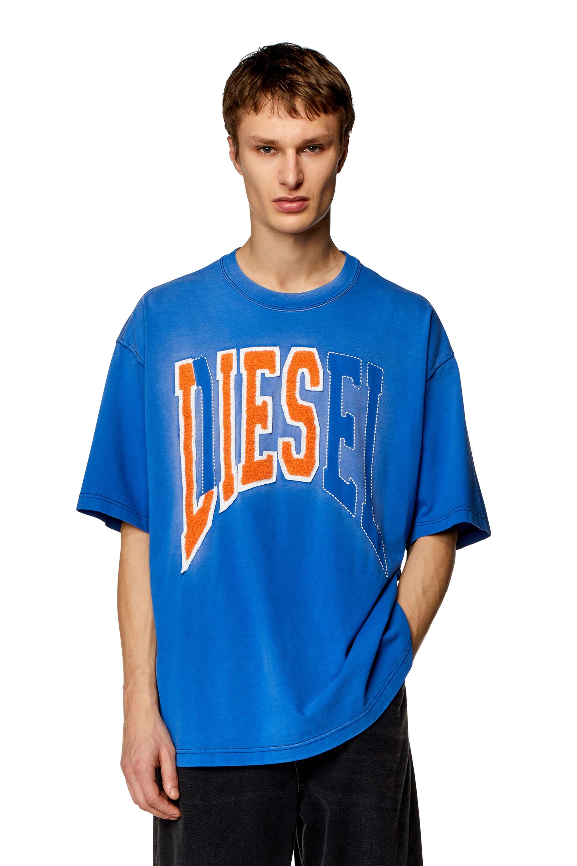 DIESEL Oversized T-shirt With Lies Logo in Blue for Men | Lyst