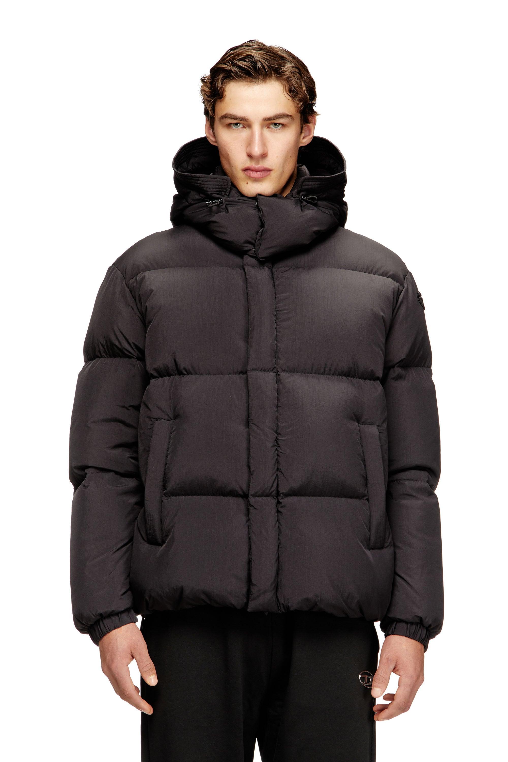 DIESEL Quilted Down Jacket in Black for Men | Lyst