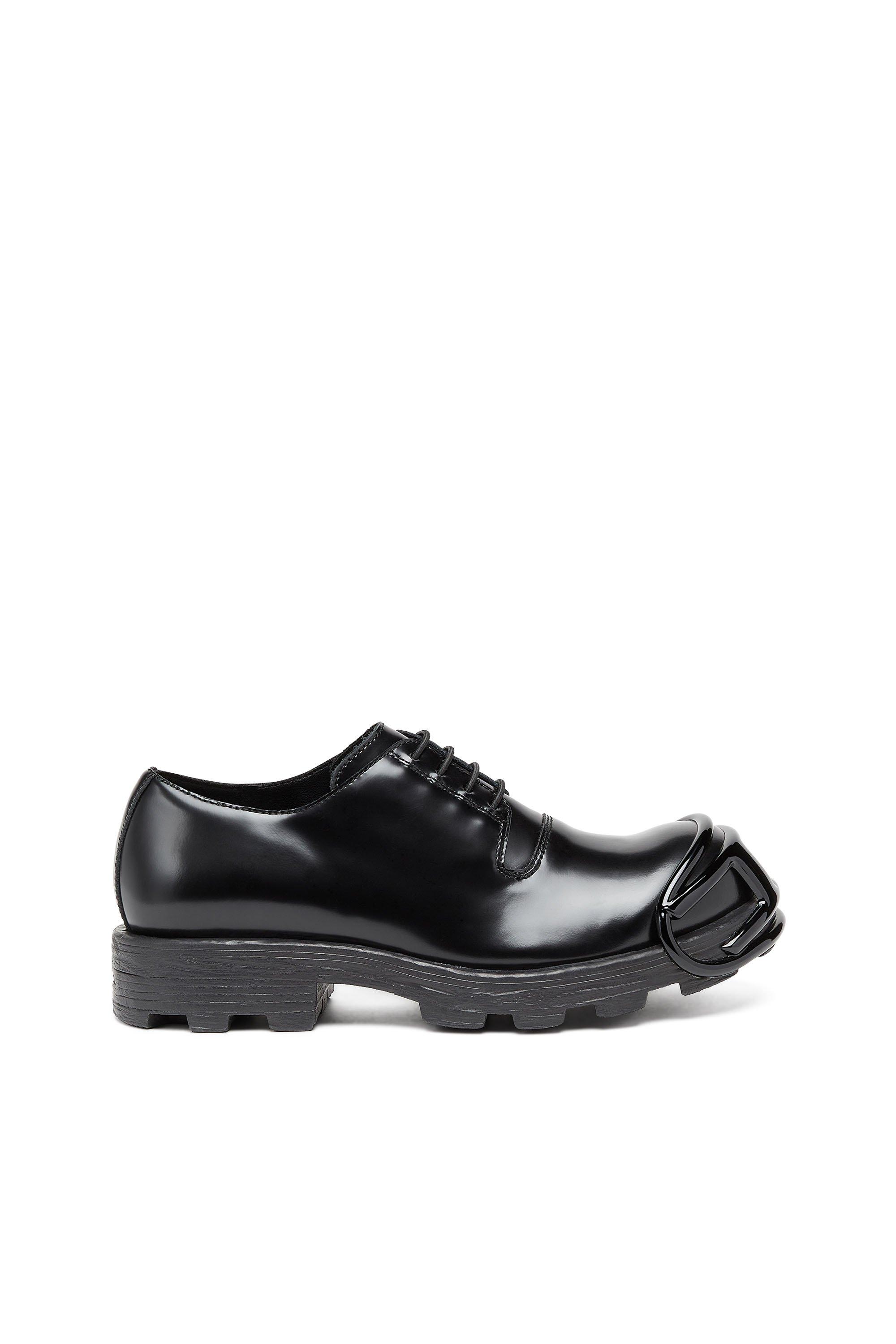 DIESEL D-Hammer-Leather Lace-Up Shoes With Oval D Toe Cap in  display picture 2