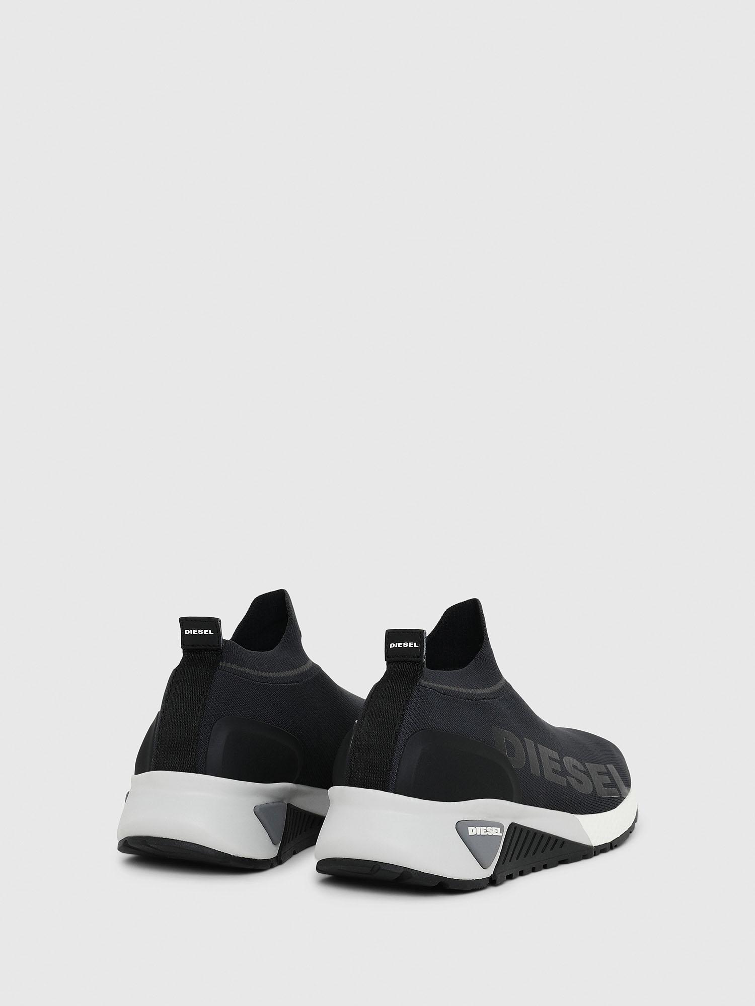 DIESEL Sock Sneakers With Shiny Logo in Black for Men - Lyst