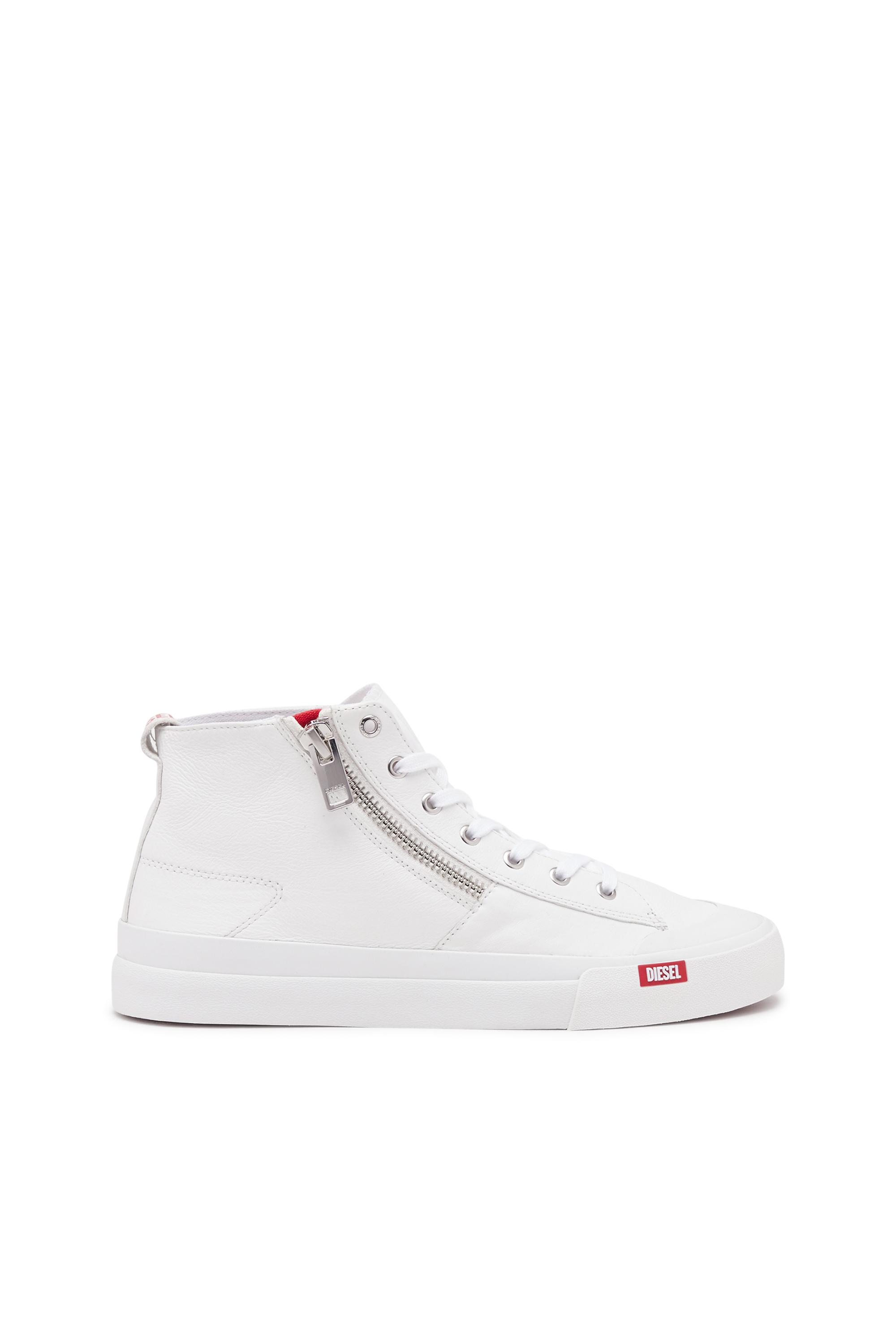 靴 DIESEL S-ATHOS ZIP DIESEL S-Athos Zip-High-Top Sneakers in White for Men | Lyst