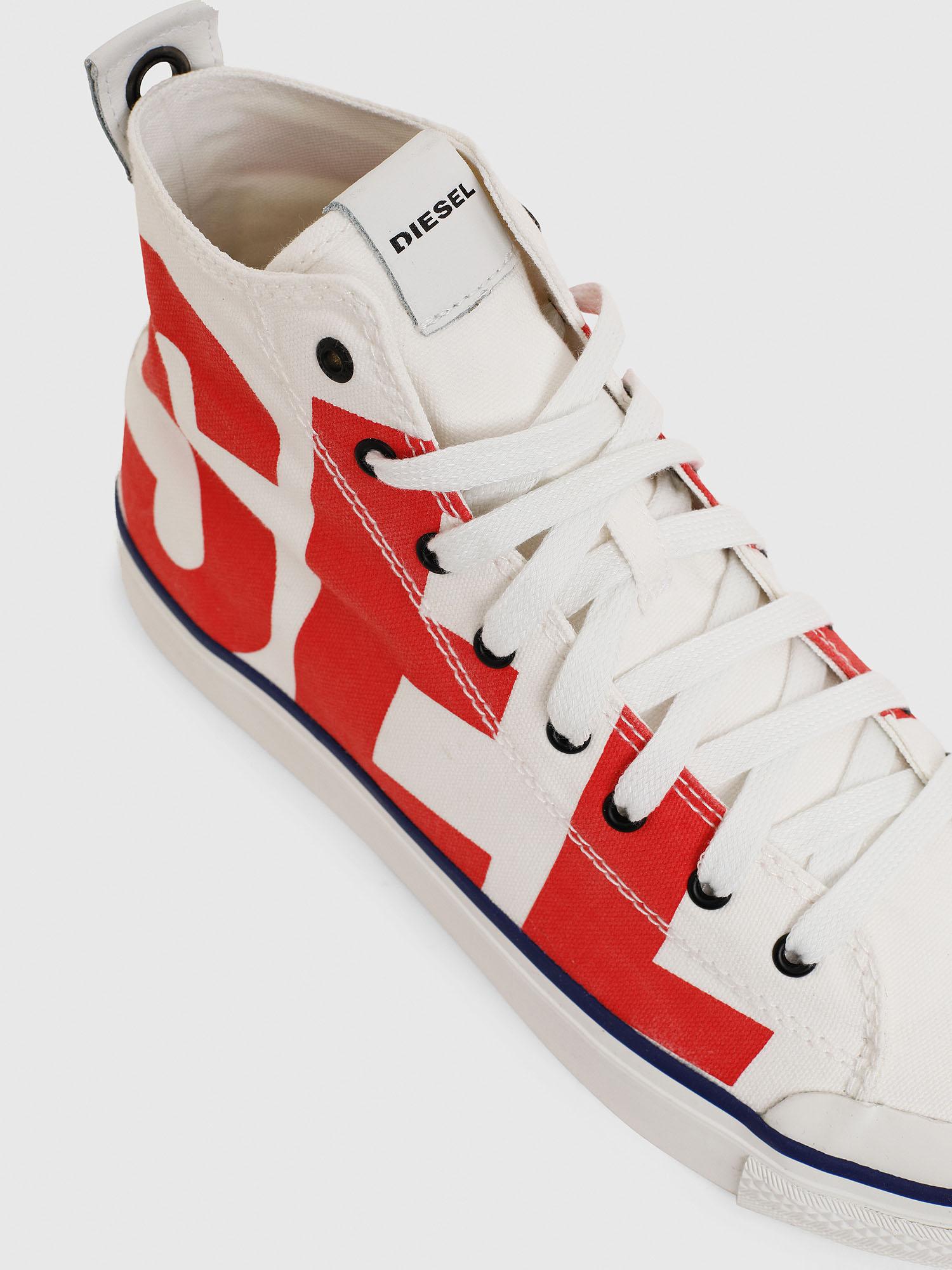 Download DIESEL Cotton S-astico Mc High Top Logo Trainers In White ...