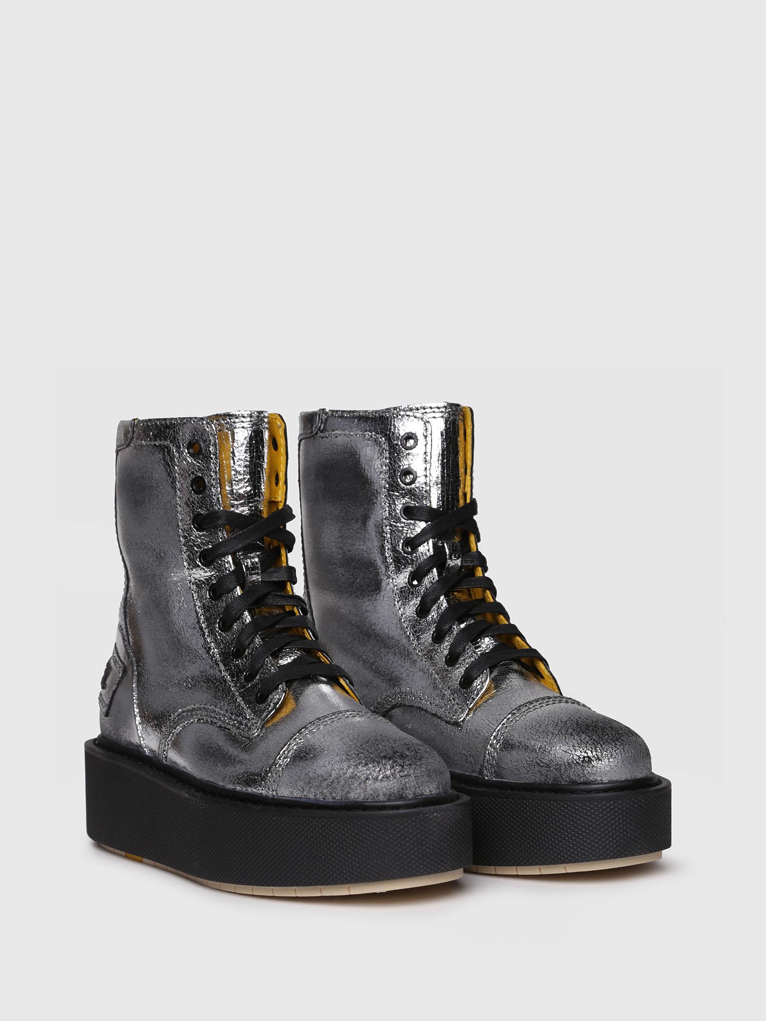 diesel silver boots