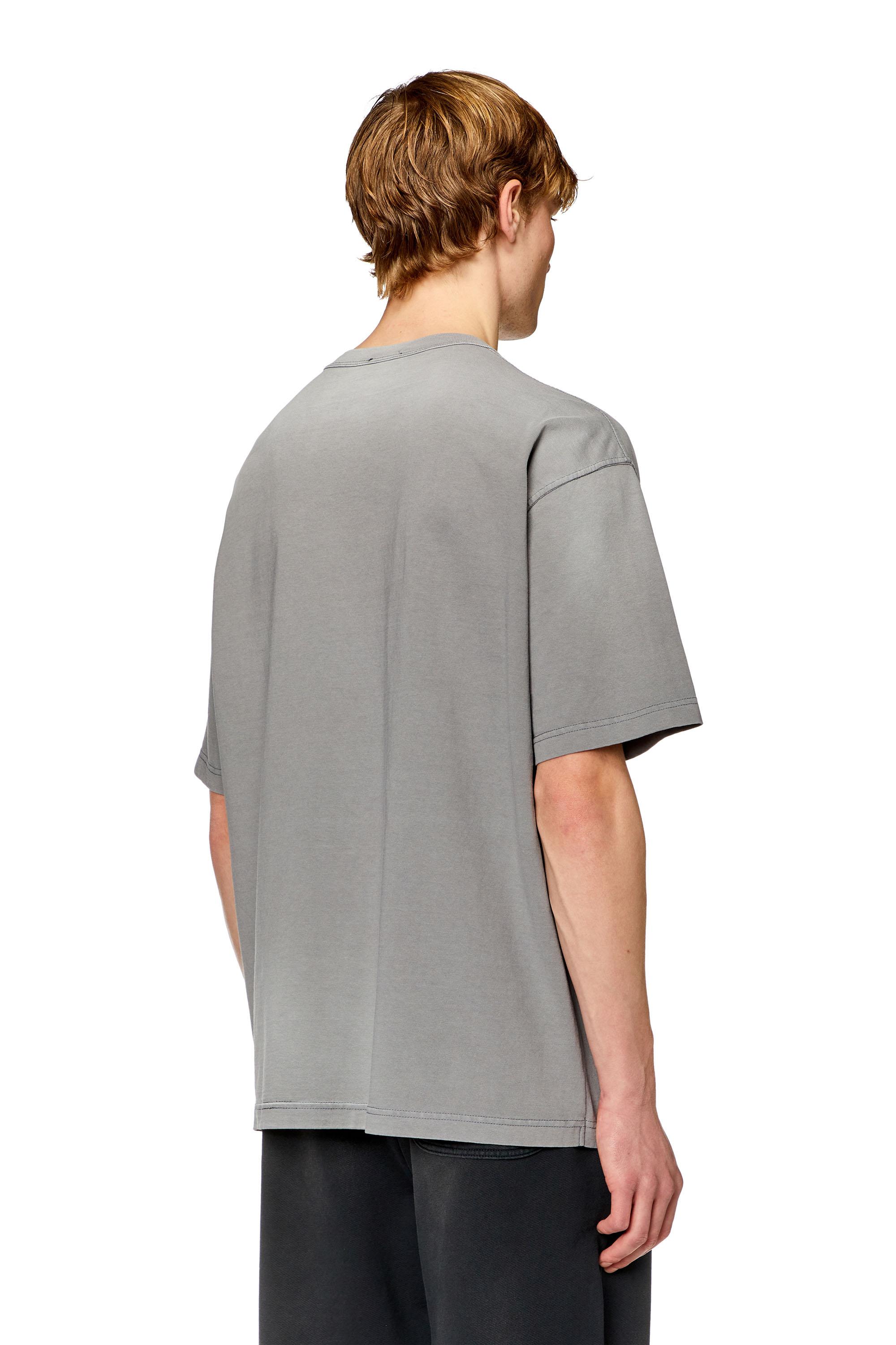 【DIESEL】 T-Wash-N Oversized T-Shirt Diesel Lies Logo Grey Diesel T Shirt Mens XL Grey Lies Spellout Logo Tee T-wash-n