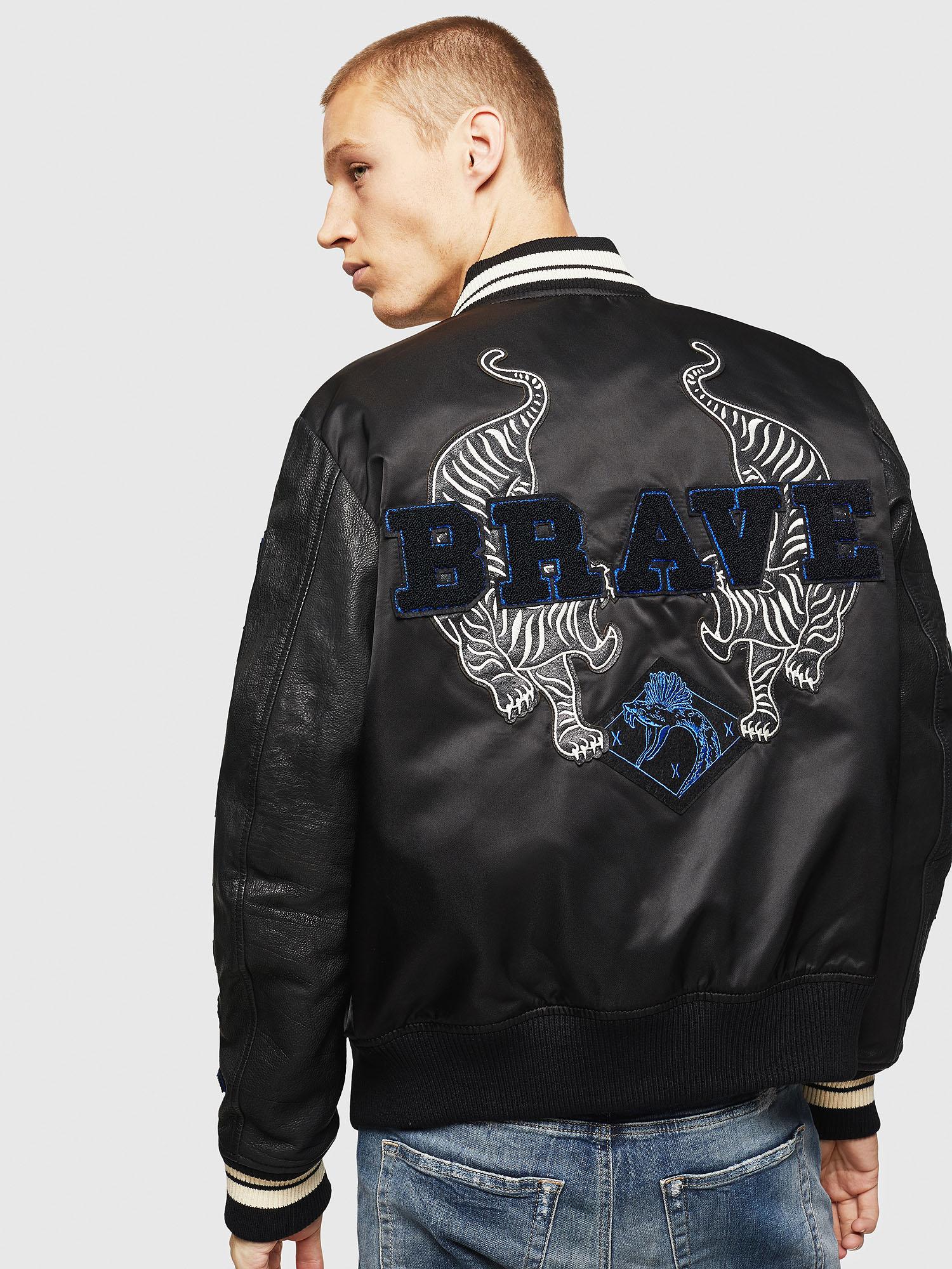diesel black bomber jacket