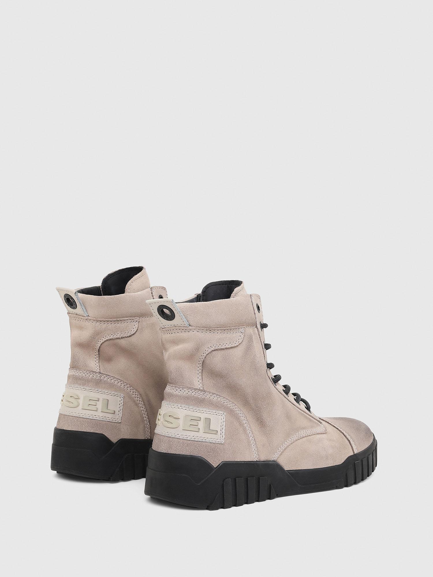 DIESEL Hrua Am Suede Sneaker Boots in Pink for Men Lyst