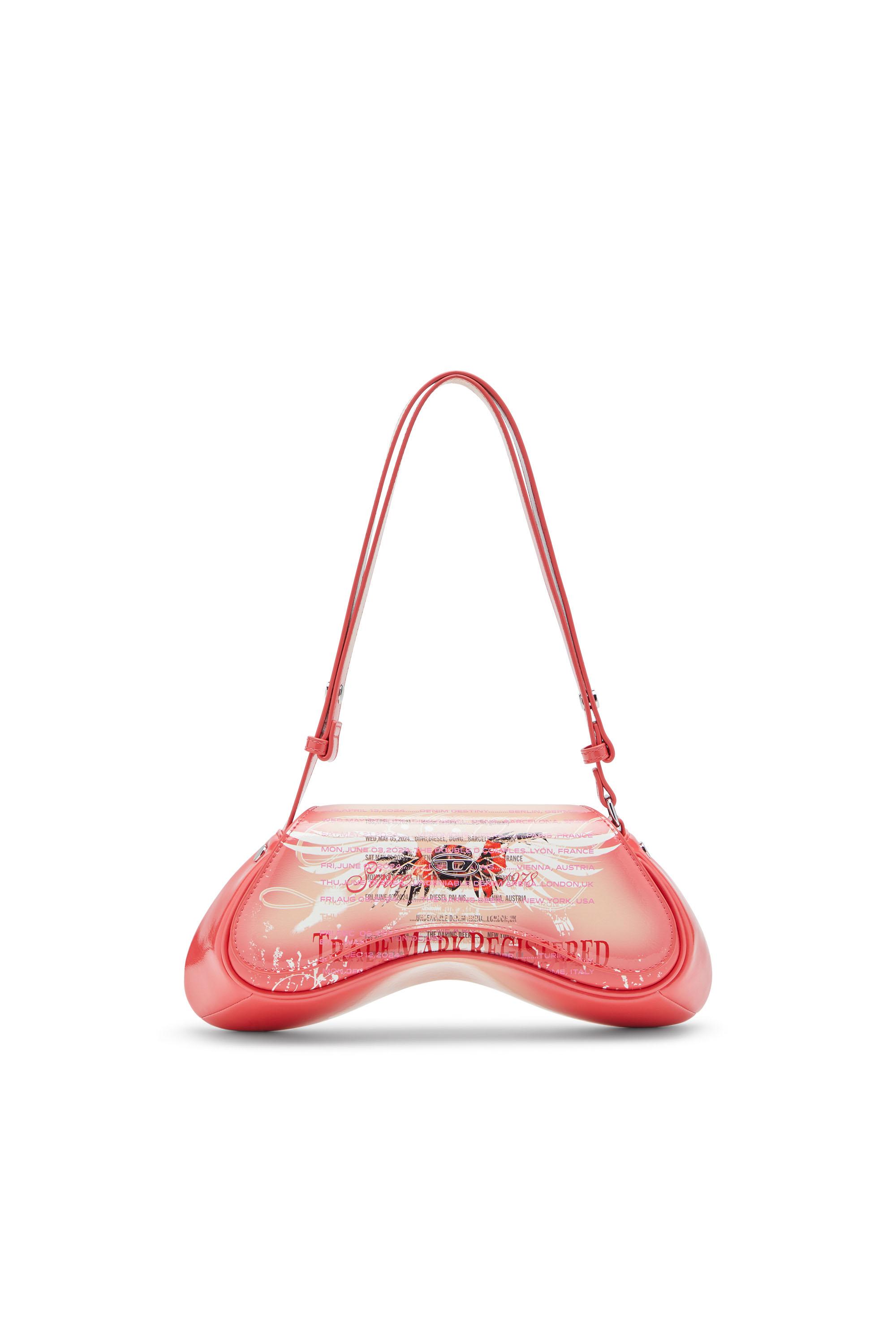 DIESEL Play-Glossy Printed Crossbody Bag in Pink | Lyst