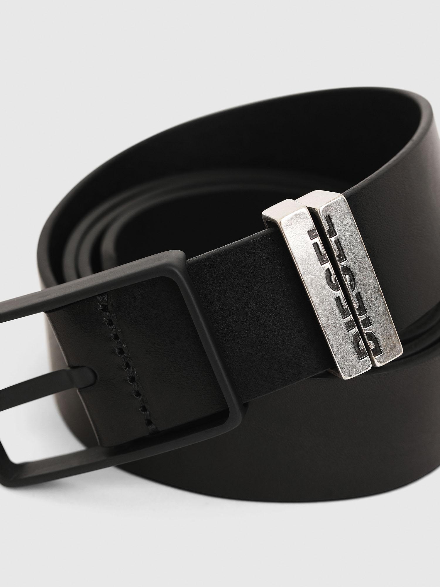 DIESEL B-mid Leather Belt With Pin Buckle in Black for Men - Lyst