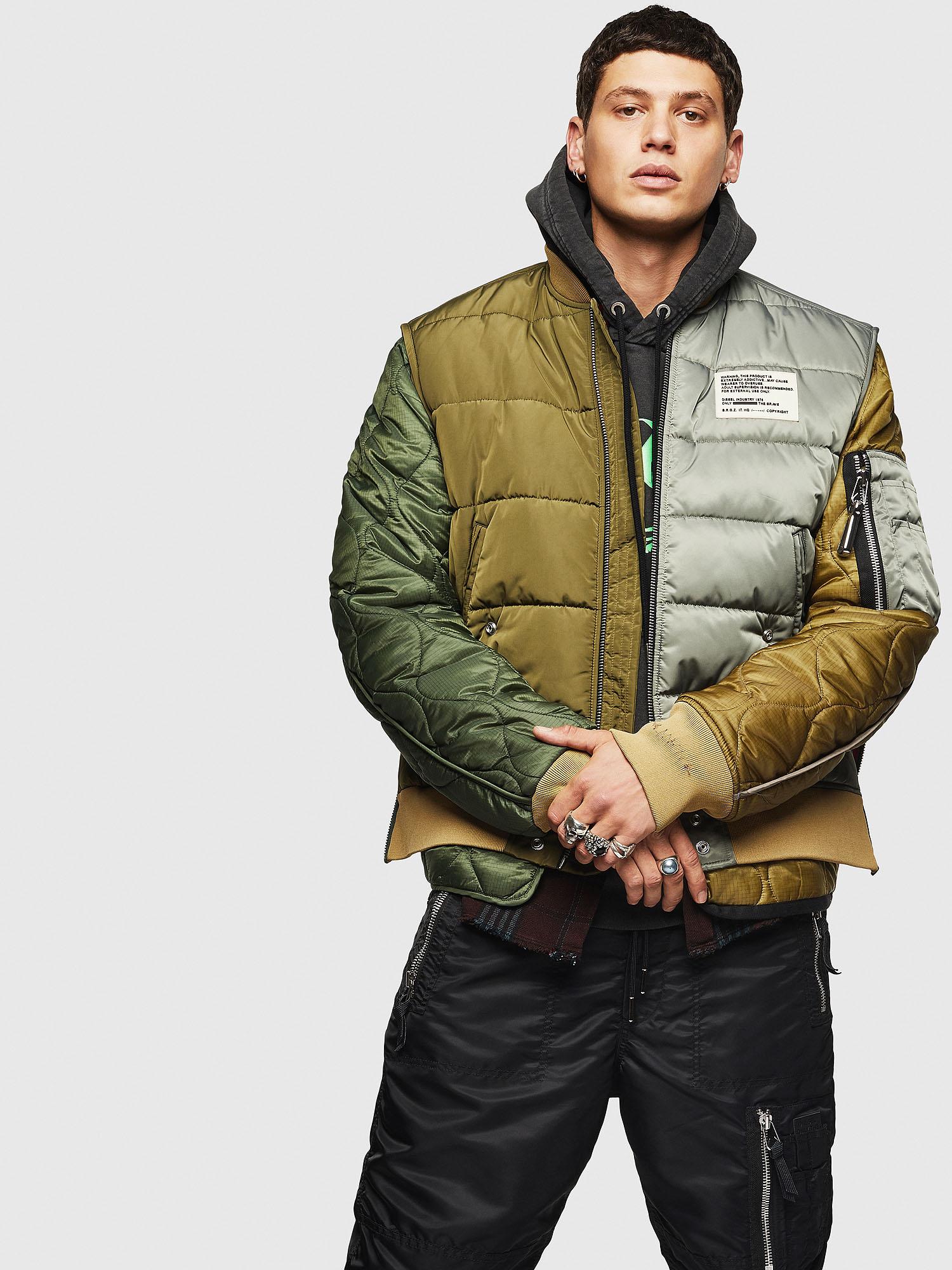 diesel green bomber jacket