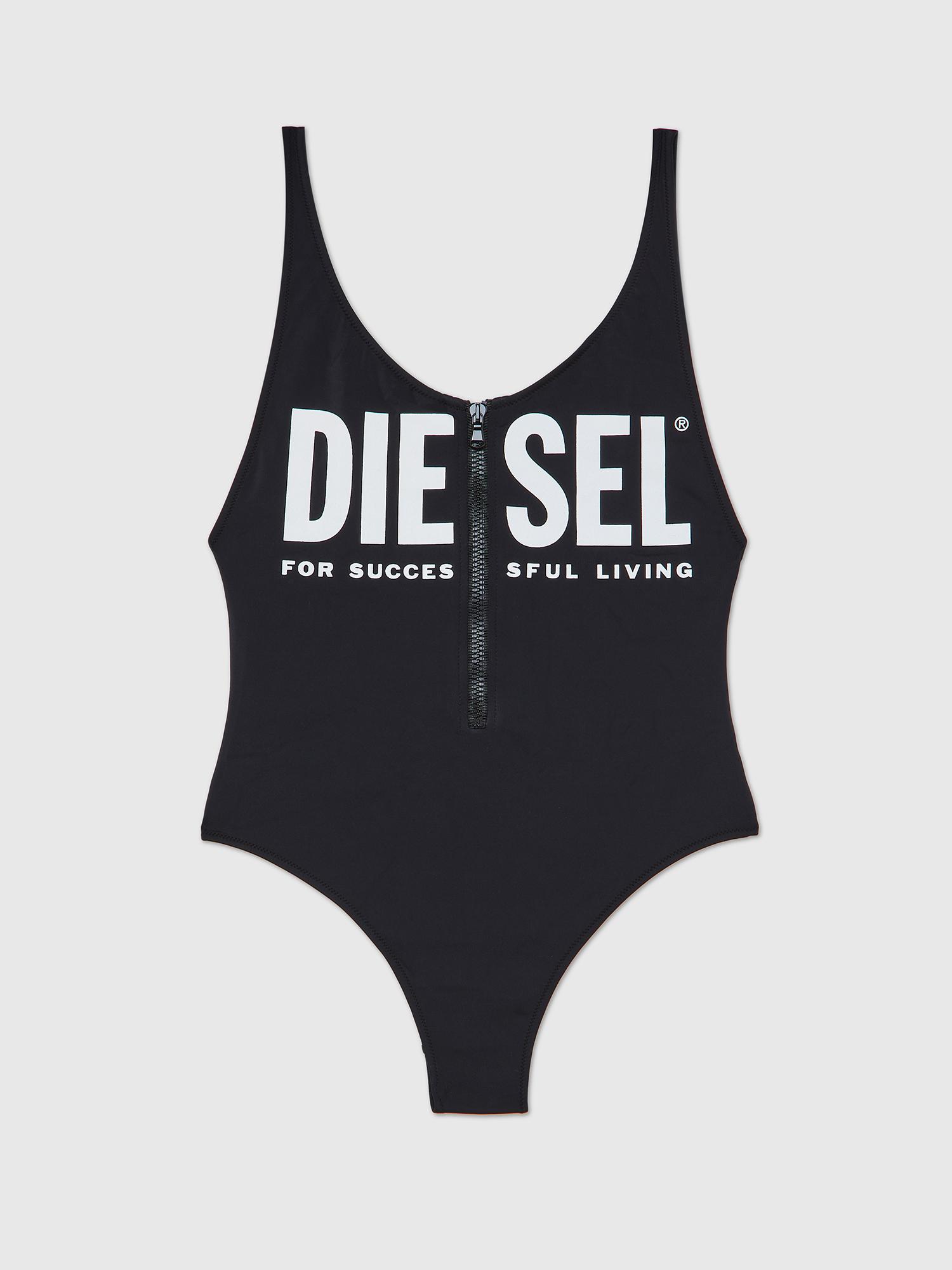 DIESEL Synthetic Bfsw-liazz One-piece Swimsuit With Zip in Black - Lyst