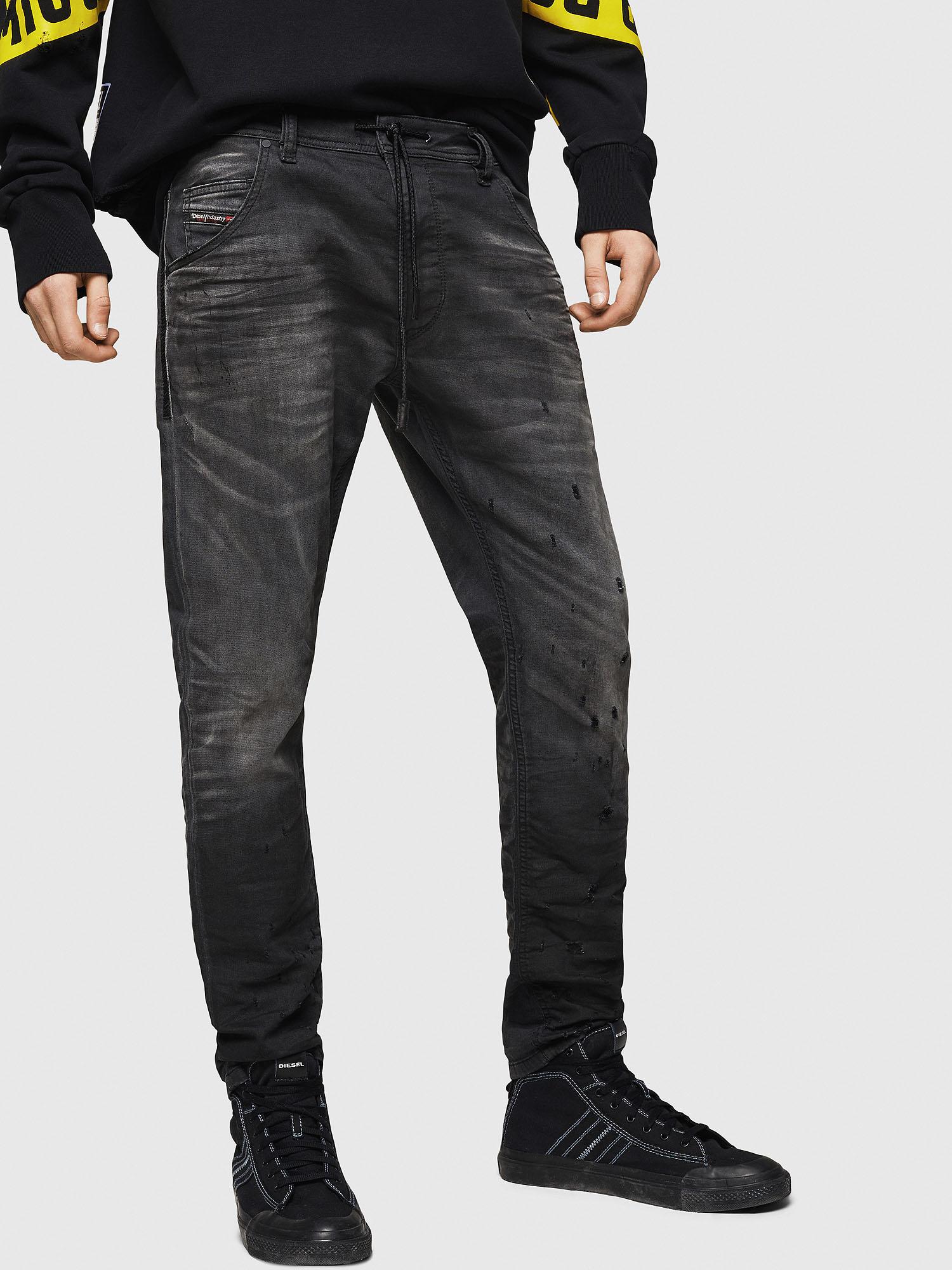 DIESEL Tapered Krooley Jogg Jeans in Black for Men Lyst