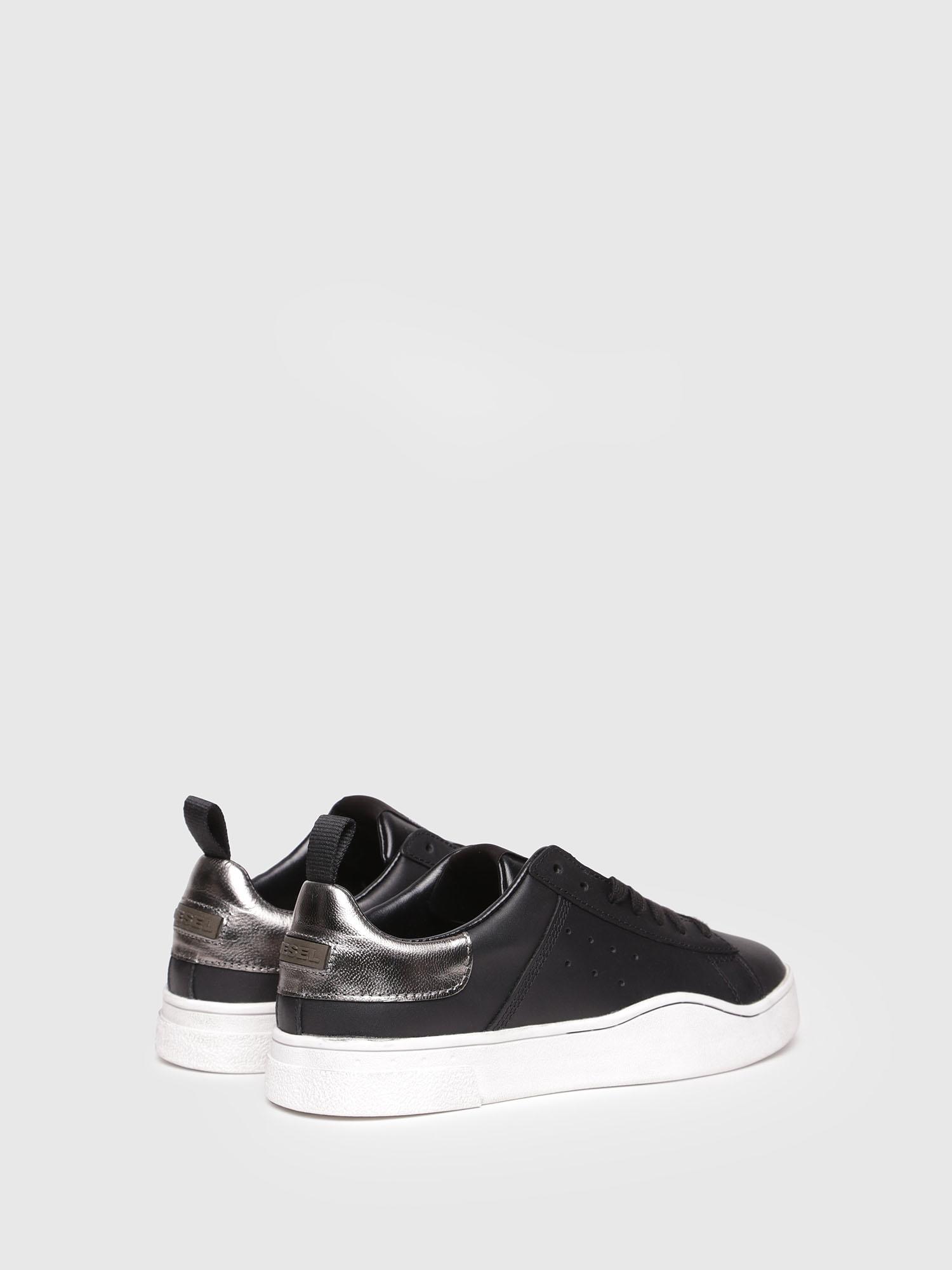 diesel leather sneakers