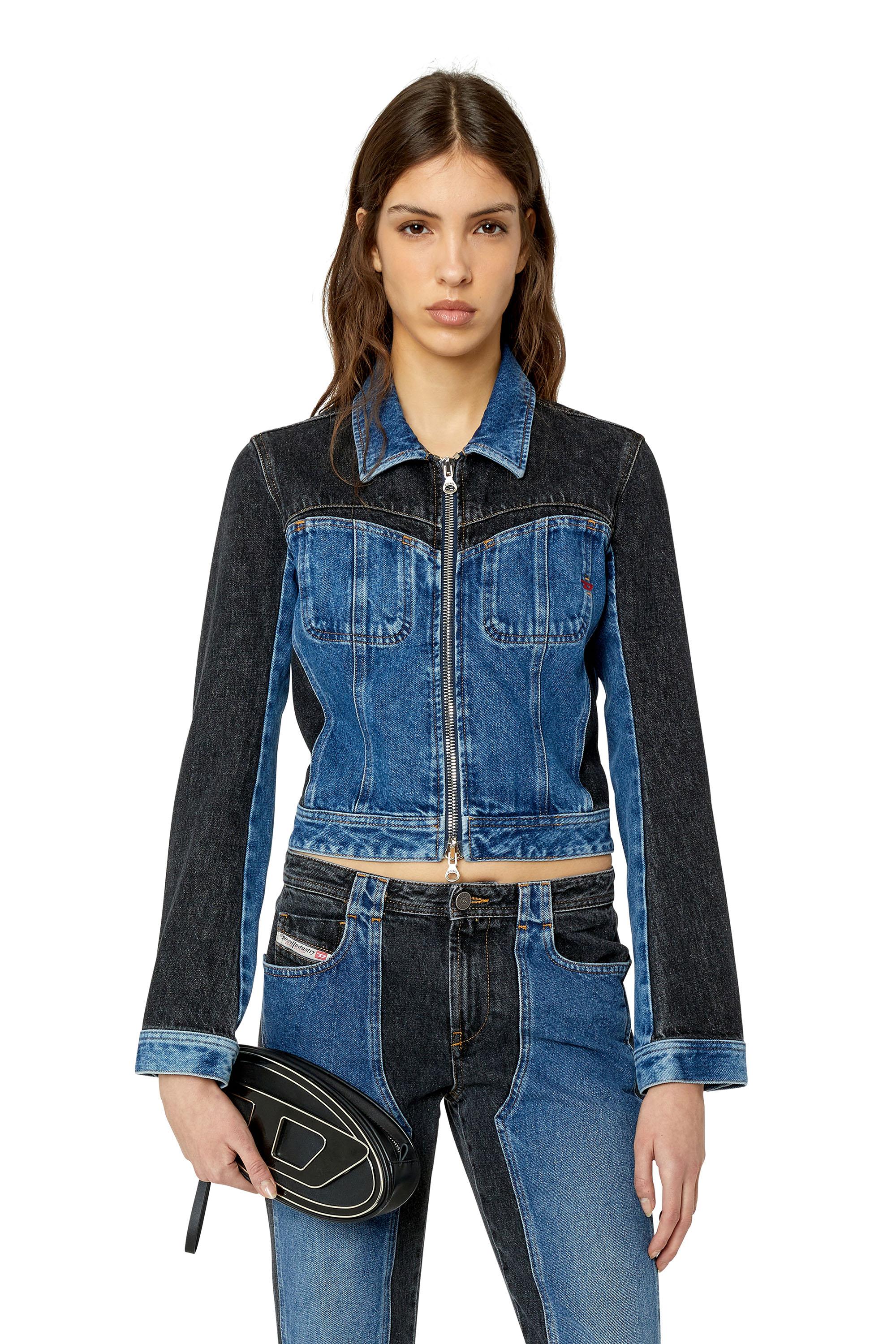 DIESEL Slimfit Trucker Jacket With Contrast Yoke in Blue Lyst