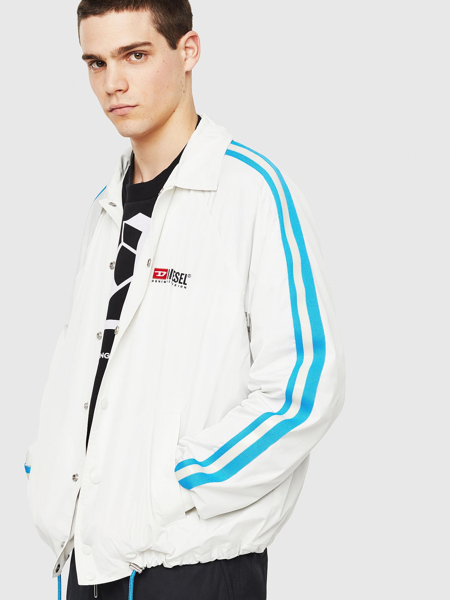 Download DIESEL Synthetic J-akito Coach Jacket With Logo Embroidery in White for Men - Lyst