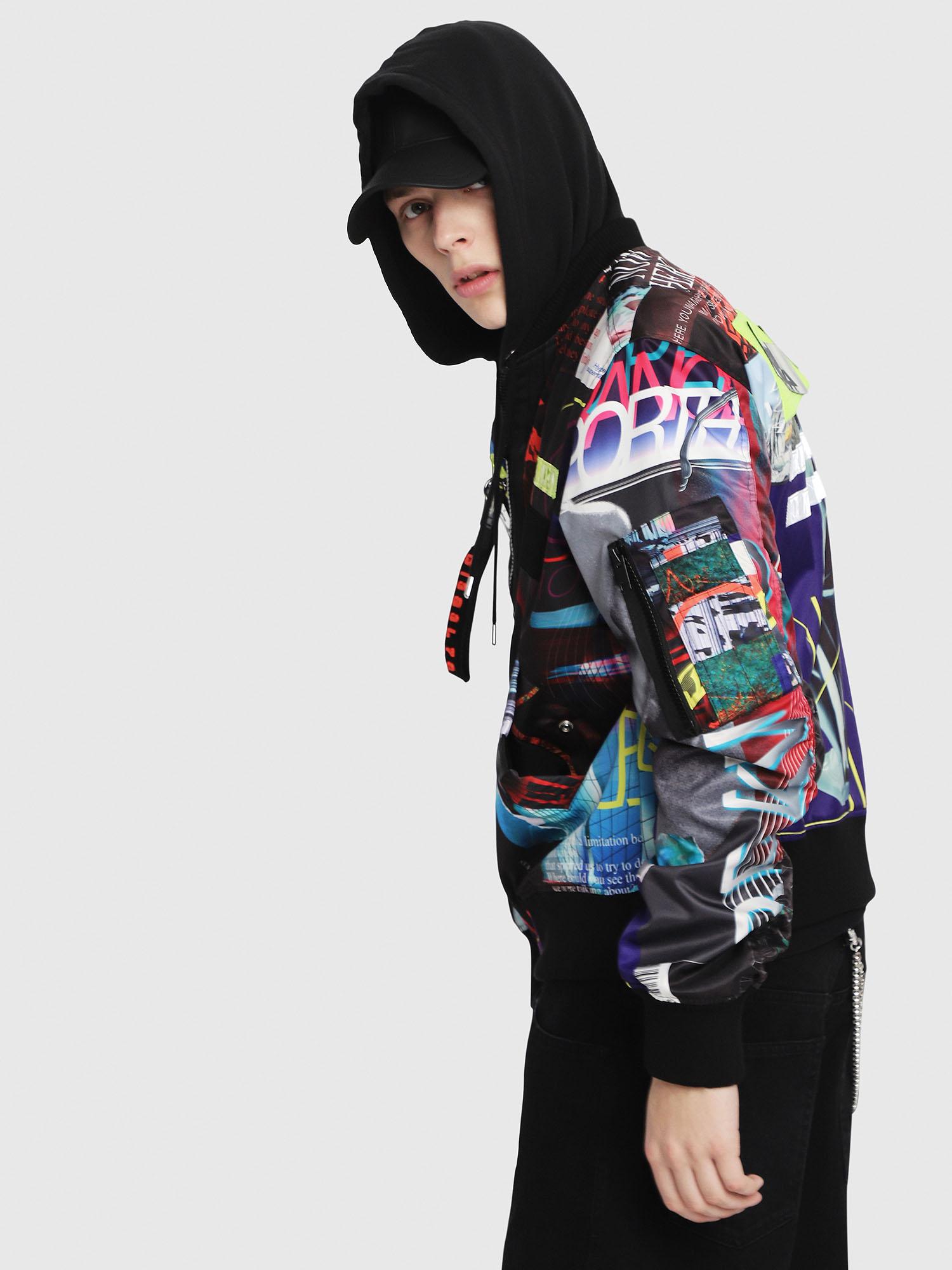 DIESEL Synthetic Bomber Jacket With Velcro Patches for Men Lyst