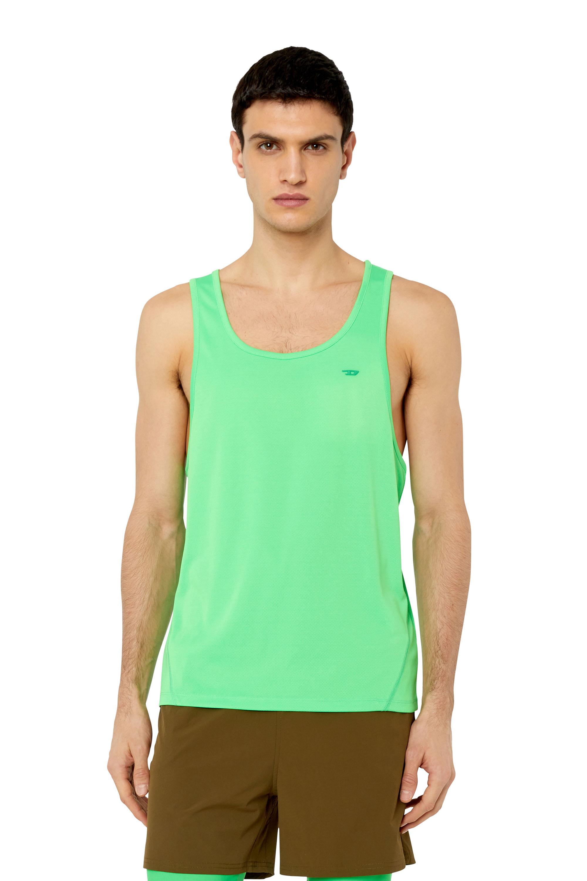 DIESEL Tank Top With Maxi Logo in Green for Men Lyst