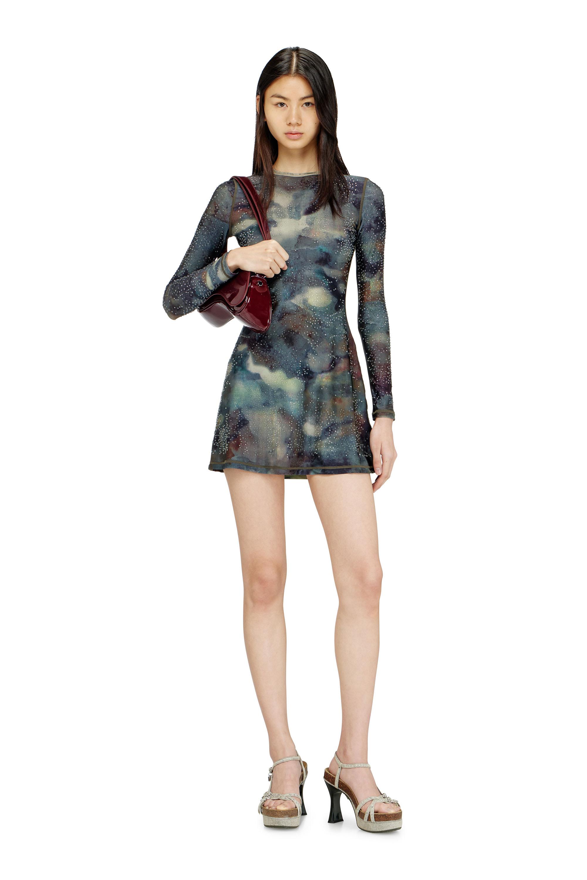 mesh dress glitter Silver Glitter Mesh Dress | Asymmetric