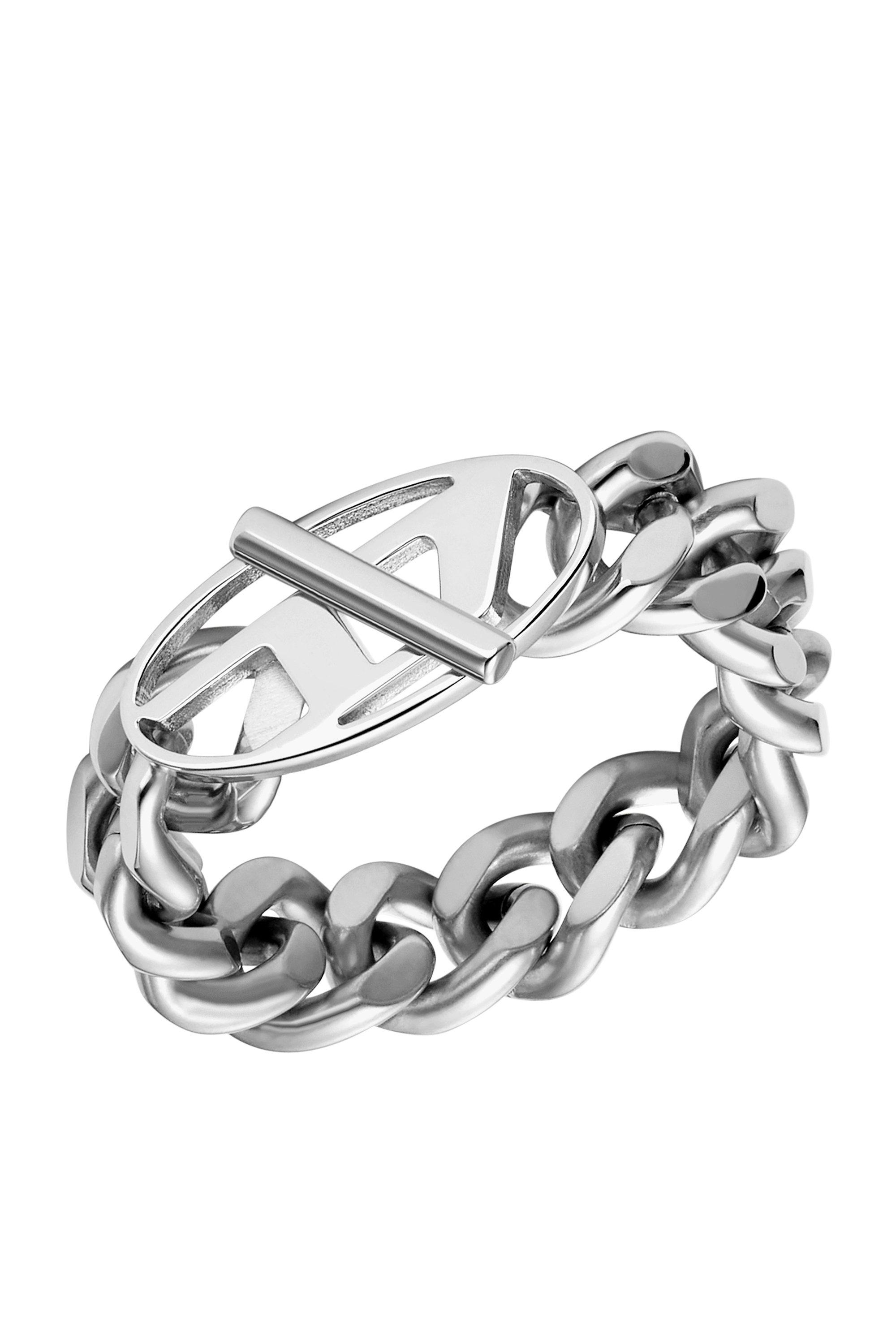 DIESEL】D Logo Chain Ring DIESEL】D ロゴ チェーン リング