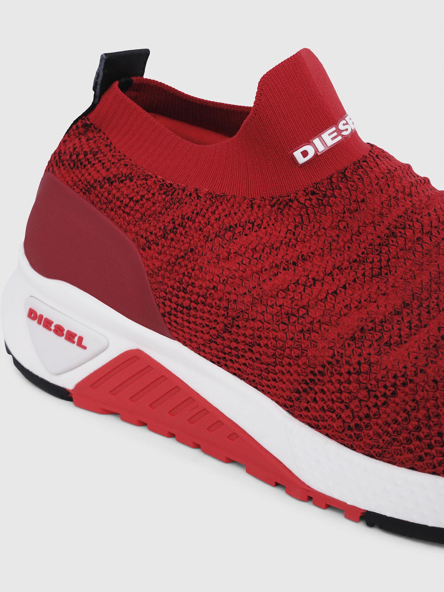 red sock sneakers