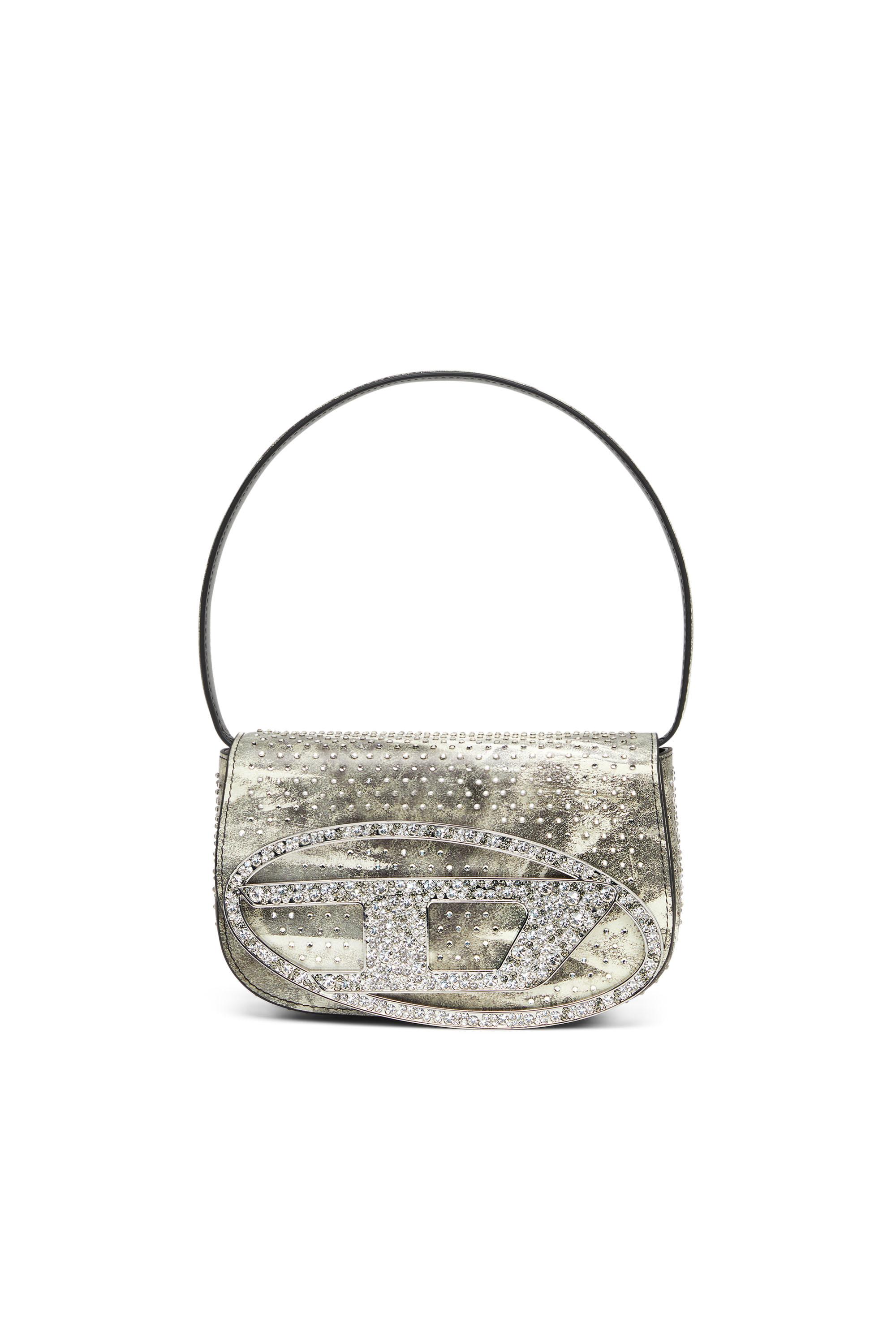 DIESEL Crystal-embellished Leather Shoulder Bag in Metallic | Lyst