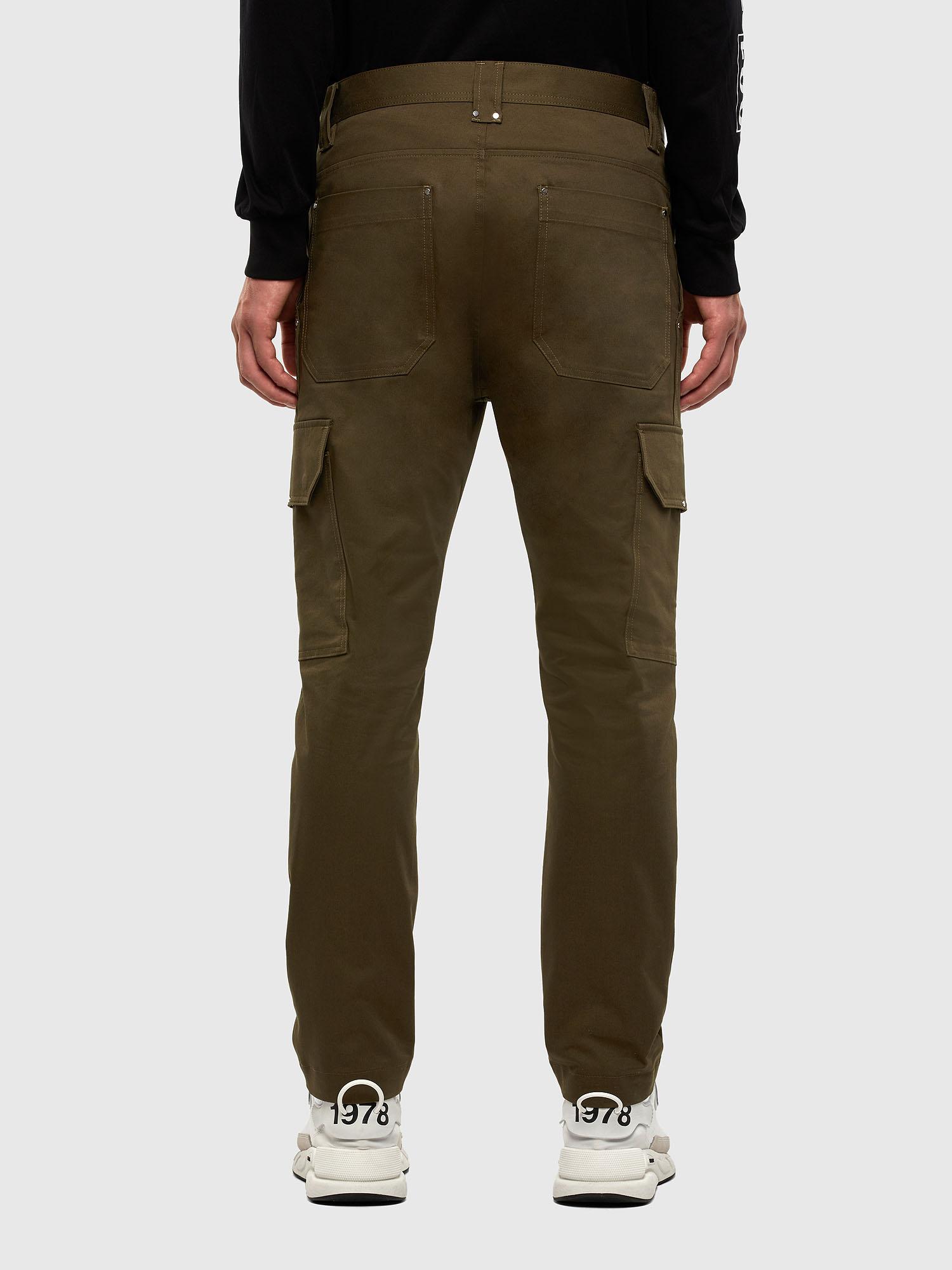 DIESEL P-baker-slim Cargo Pants In Cotton Twill in Green for Men - Lyst