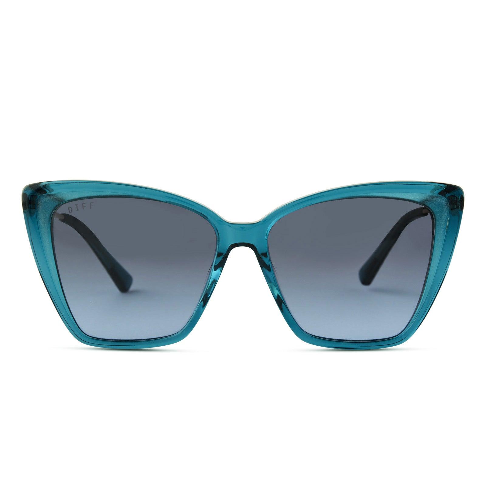DIFF Becky Ii Deep Aqua + Blue Gradient Flash Sunglasses Lyst