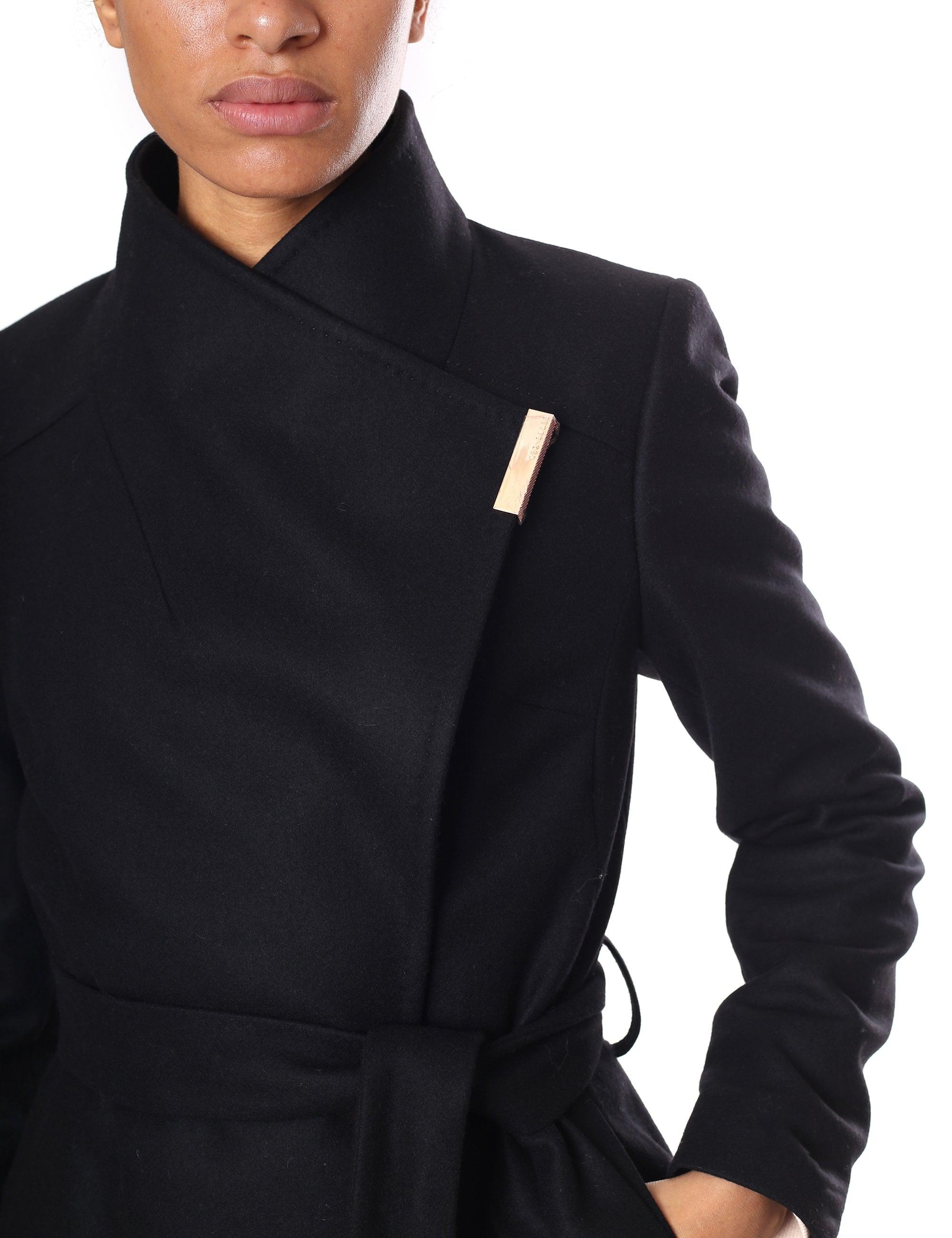 sandra long wrap coat