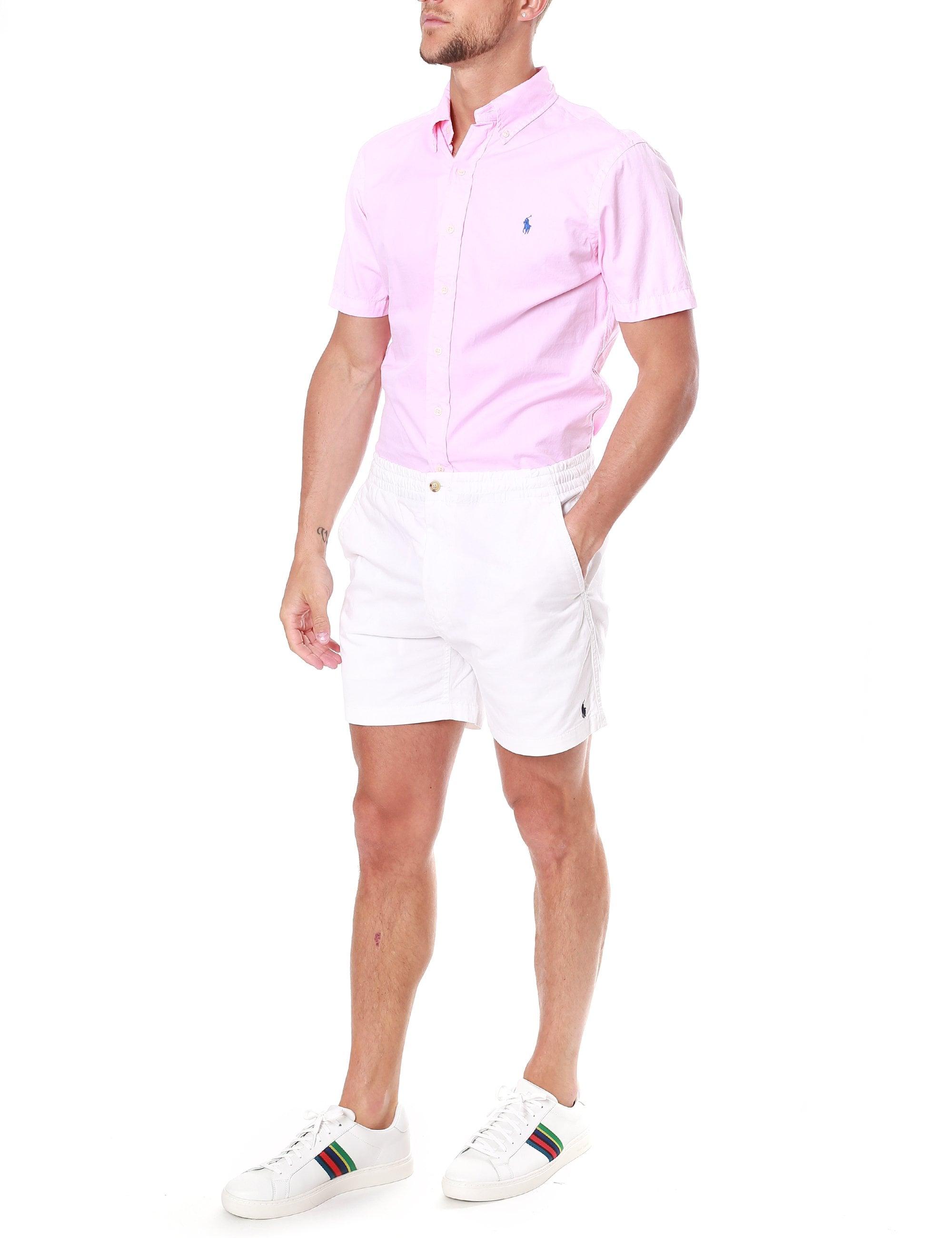 mens white polo shorts