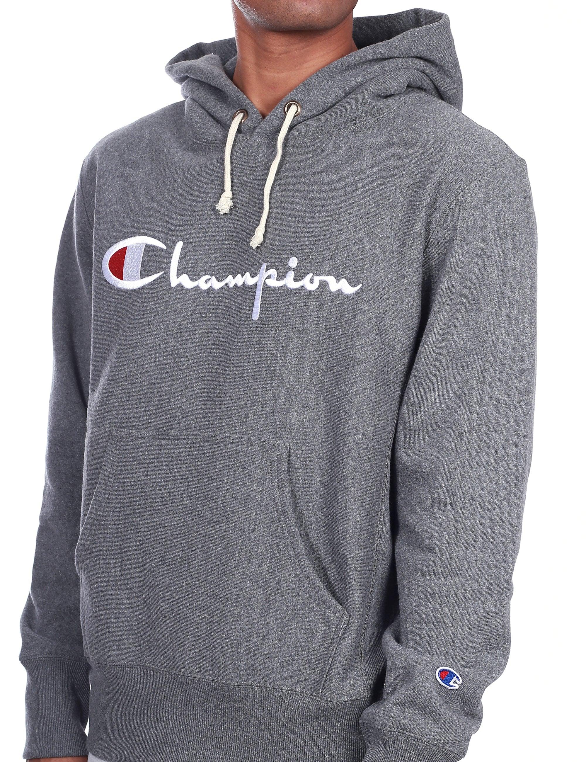 Champion hoodie grey cheap Clearance