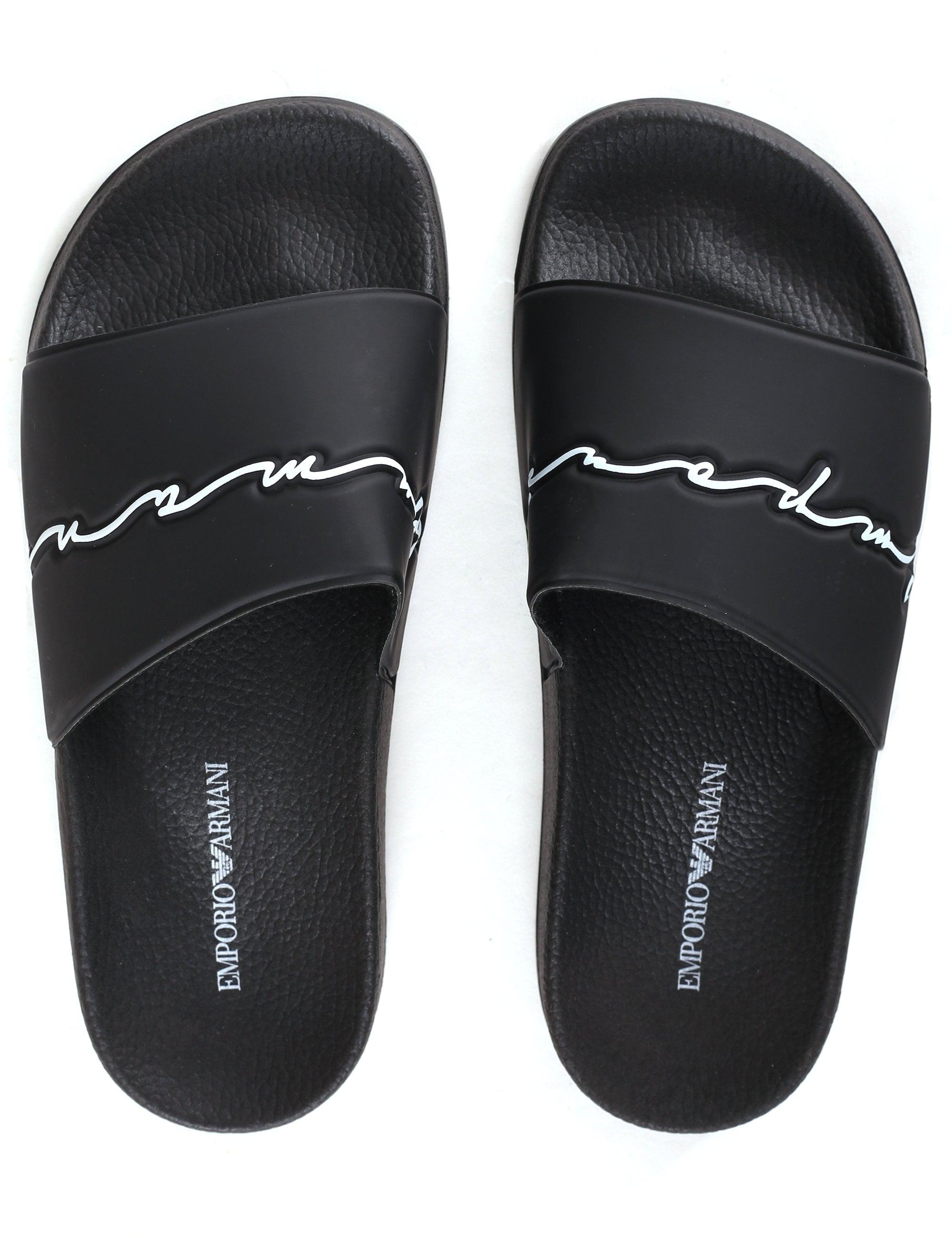 armani ladies sliders