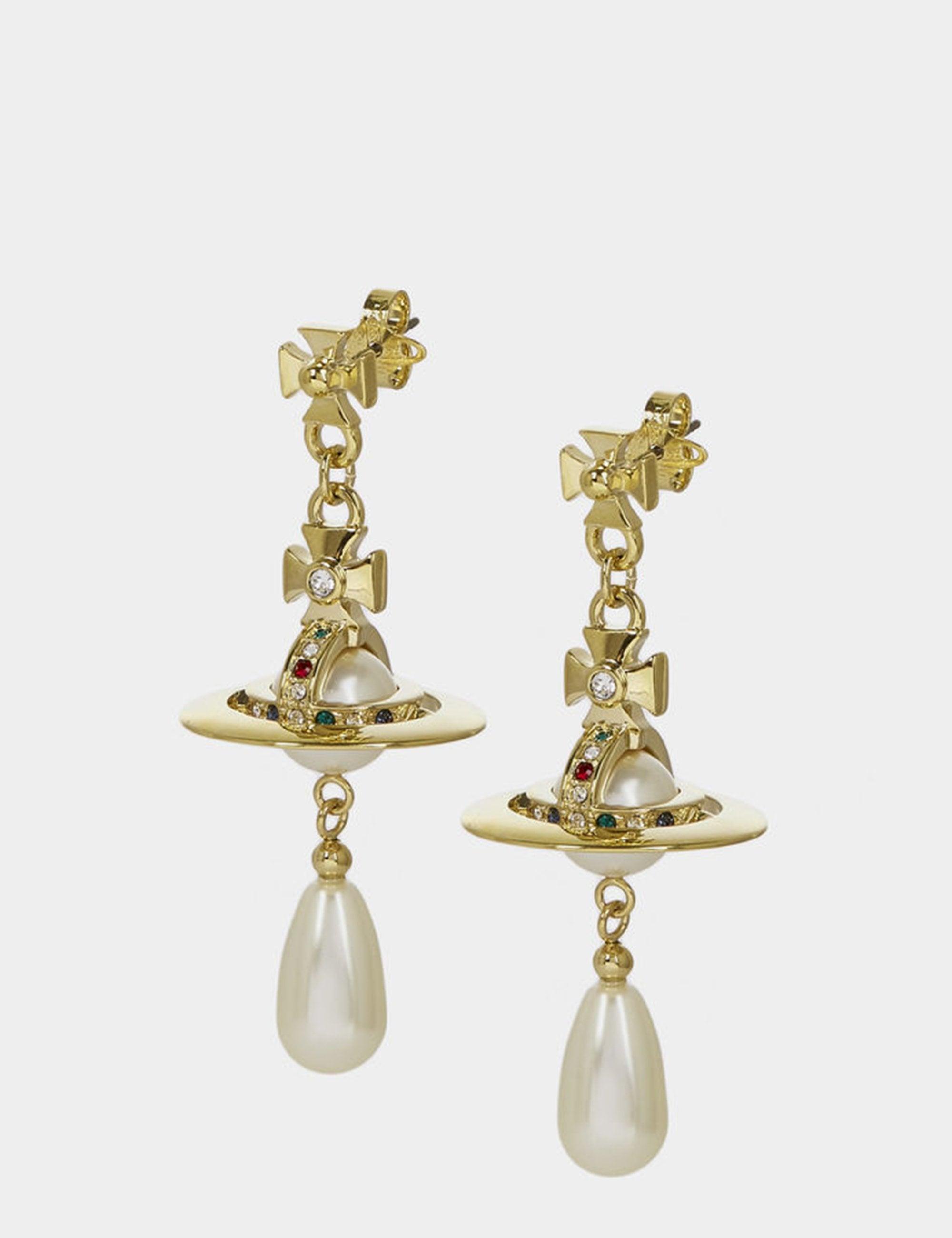 Vivienne Westwood Pearl Drop Earrings Gold Tone in Metallic - Lyst