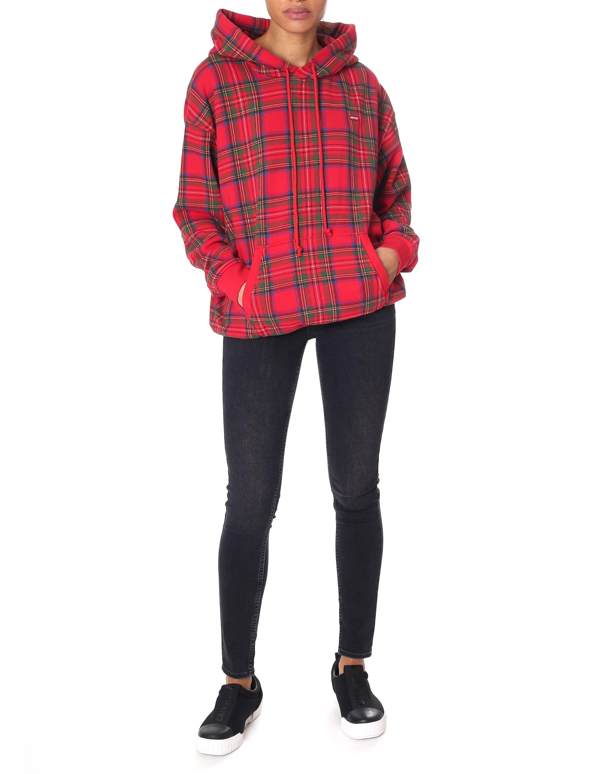 levis tartan hoodie