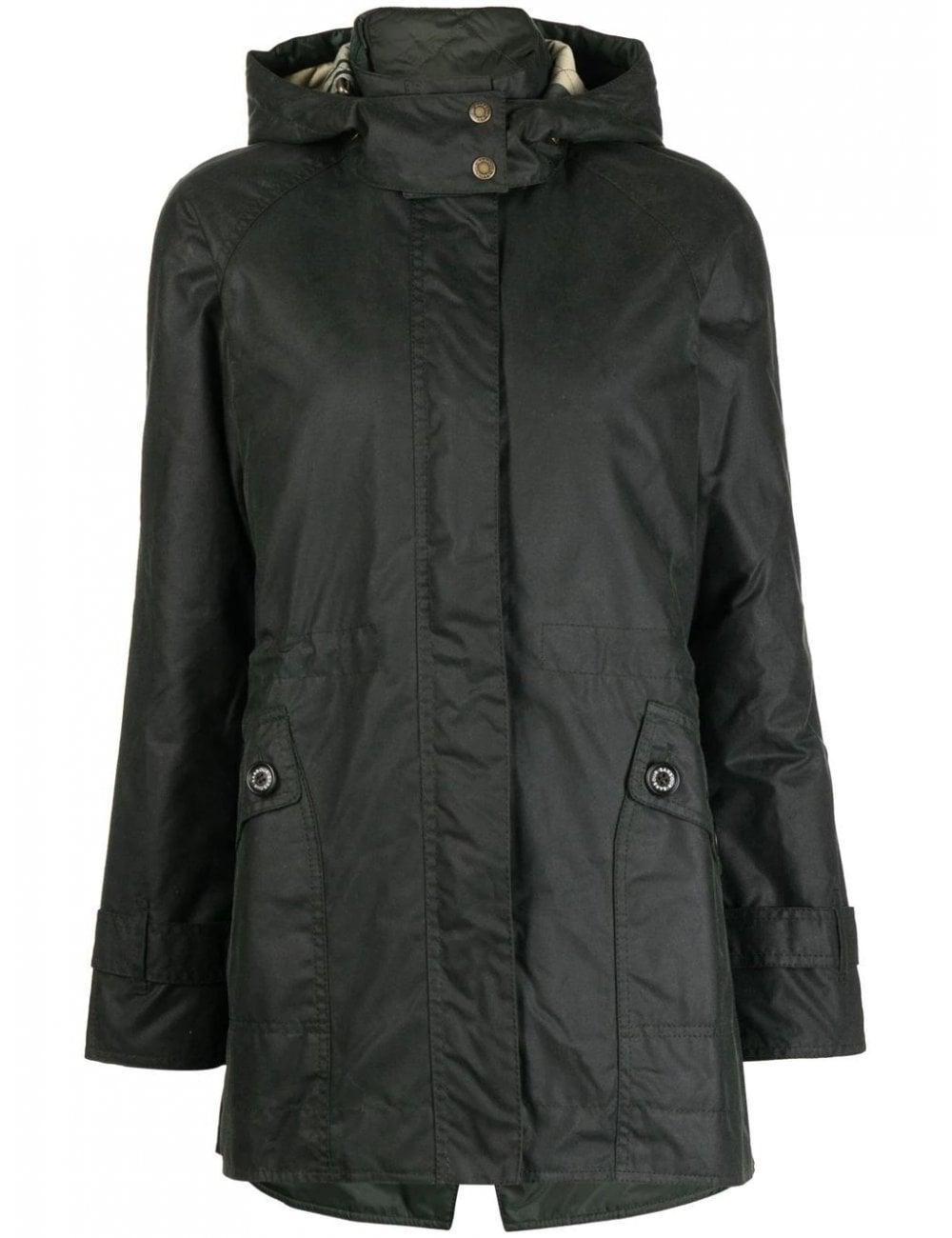 Barbour Cannich Waxed Jacket in Black Lyst UK