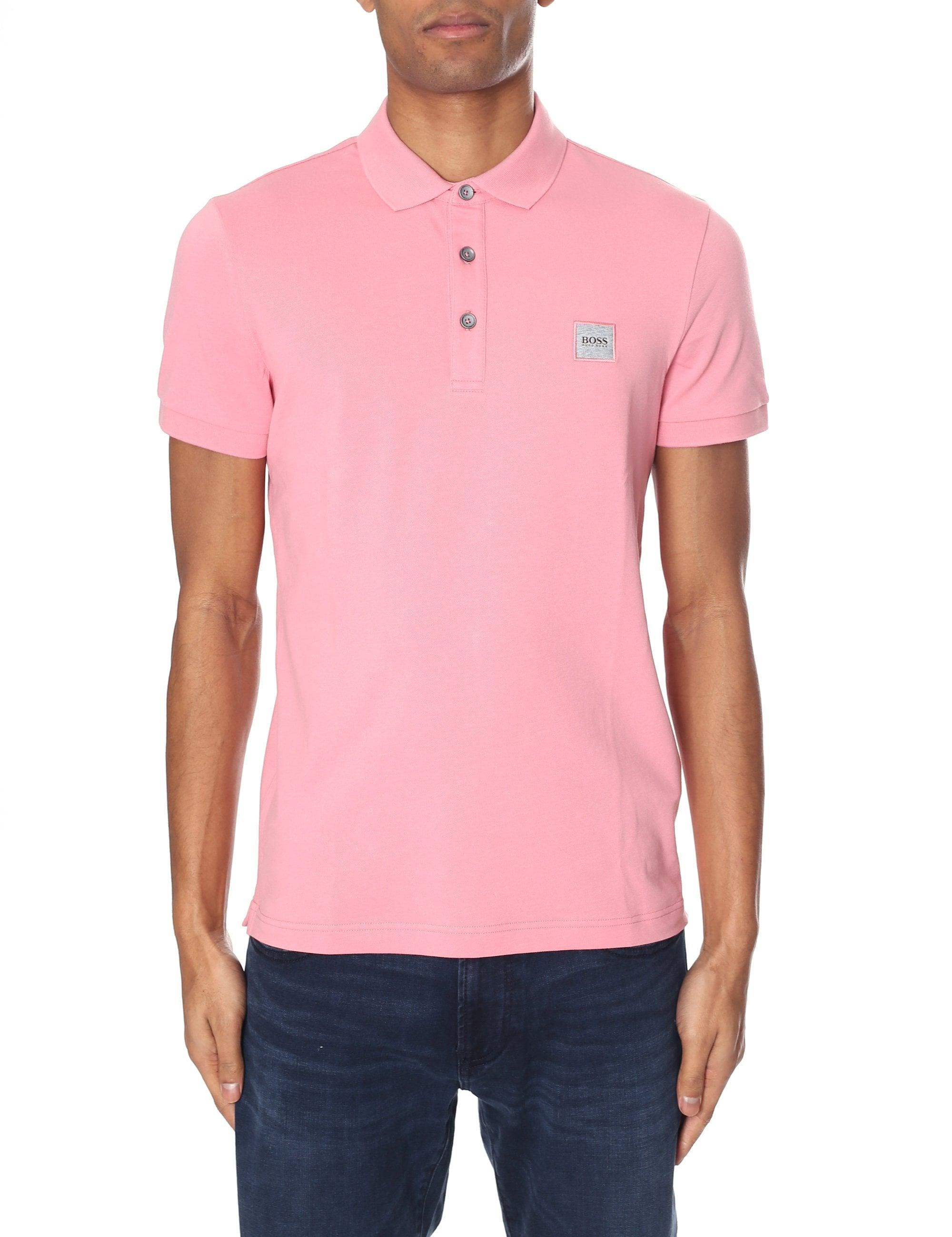 hugo boss pink polo