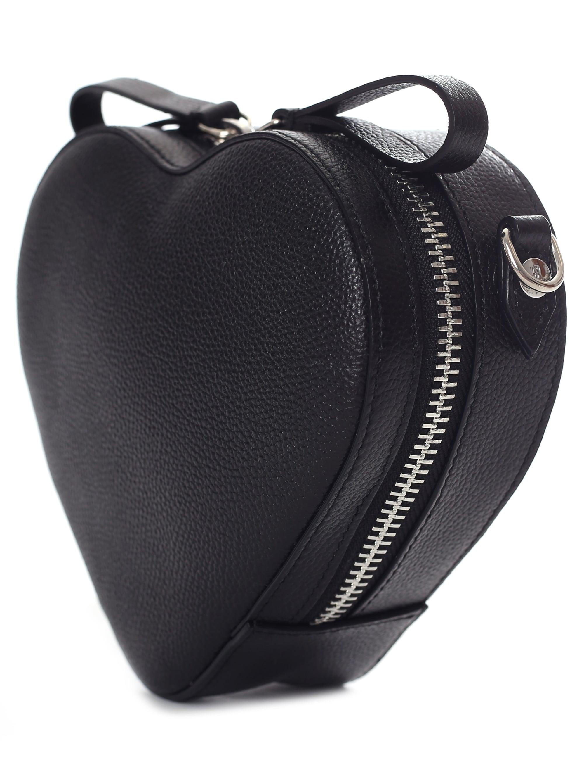 Vivienne Westwood Leather Johanna Heart Crossbody Bag in Black Lyst