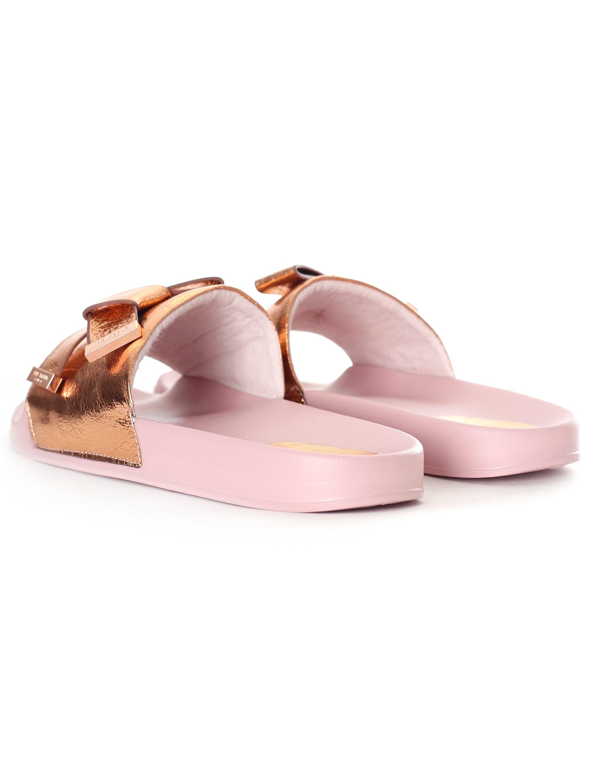 ted baker rose gold sliders