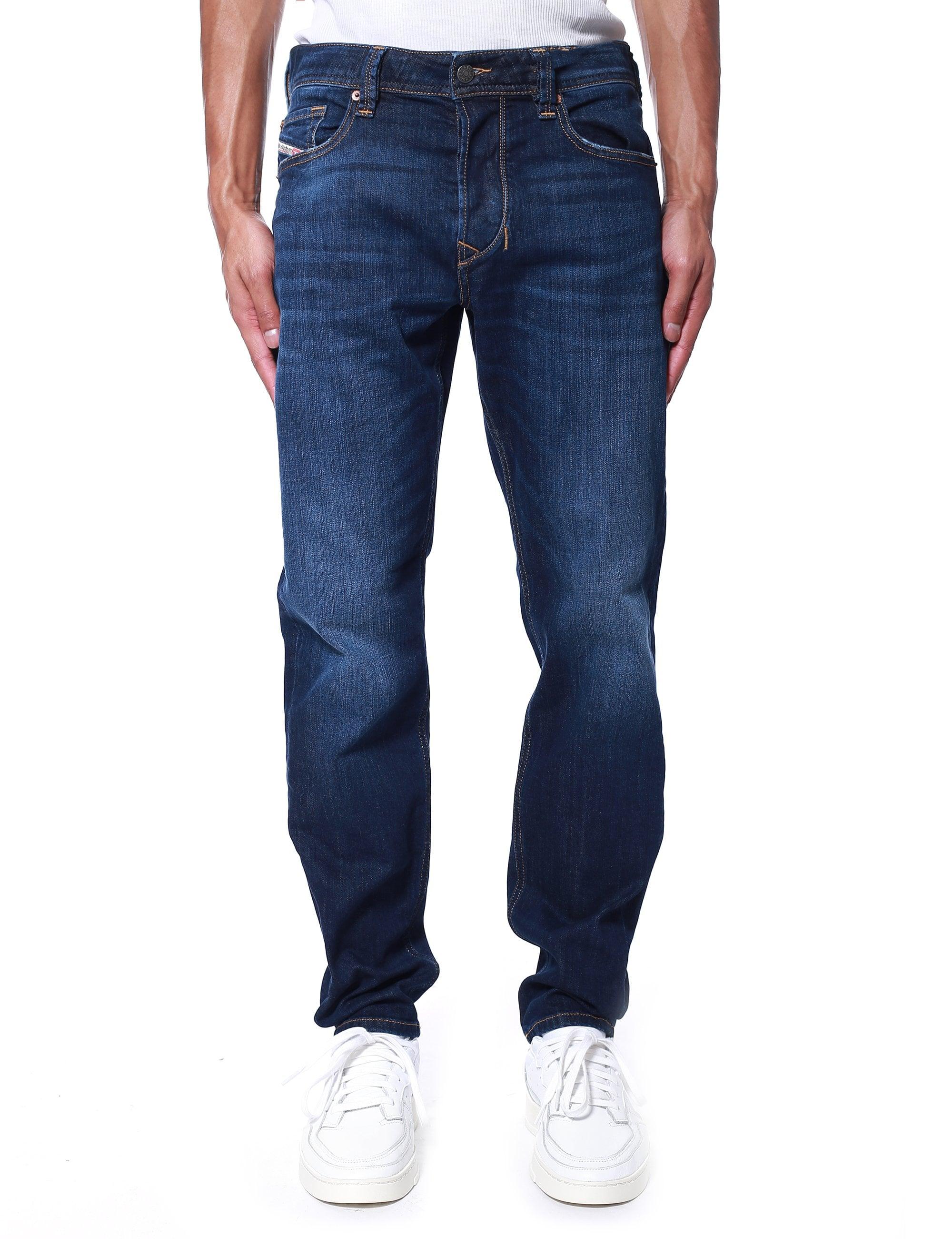 DIESEL Denim Larkee-beex Regular Tapered Fit Jeans in Dark Blue (Blue) for Men - Lyst