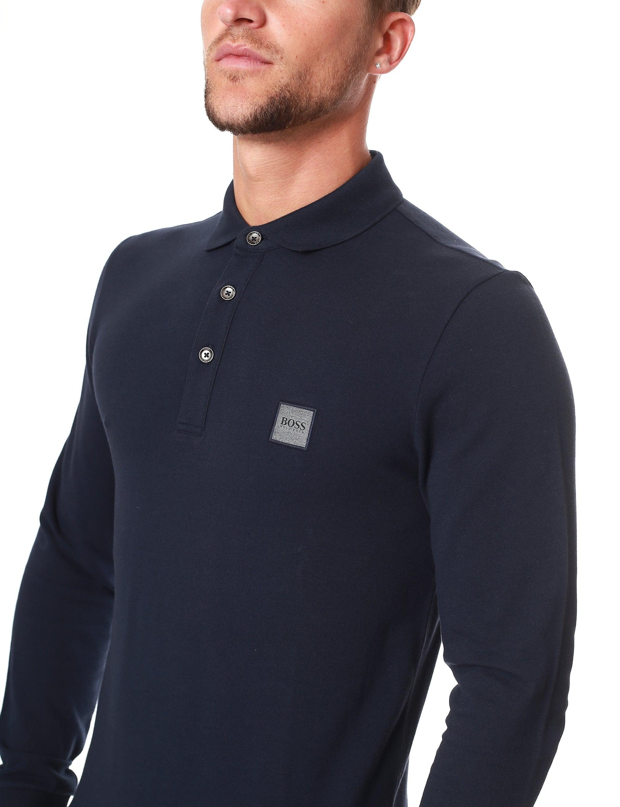 boss passerby long sleeve polo