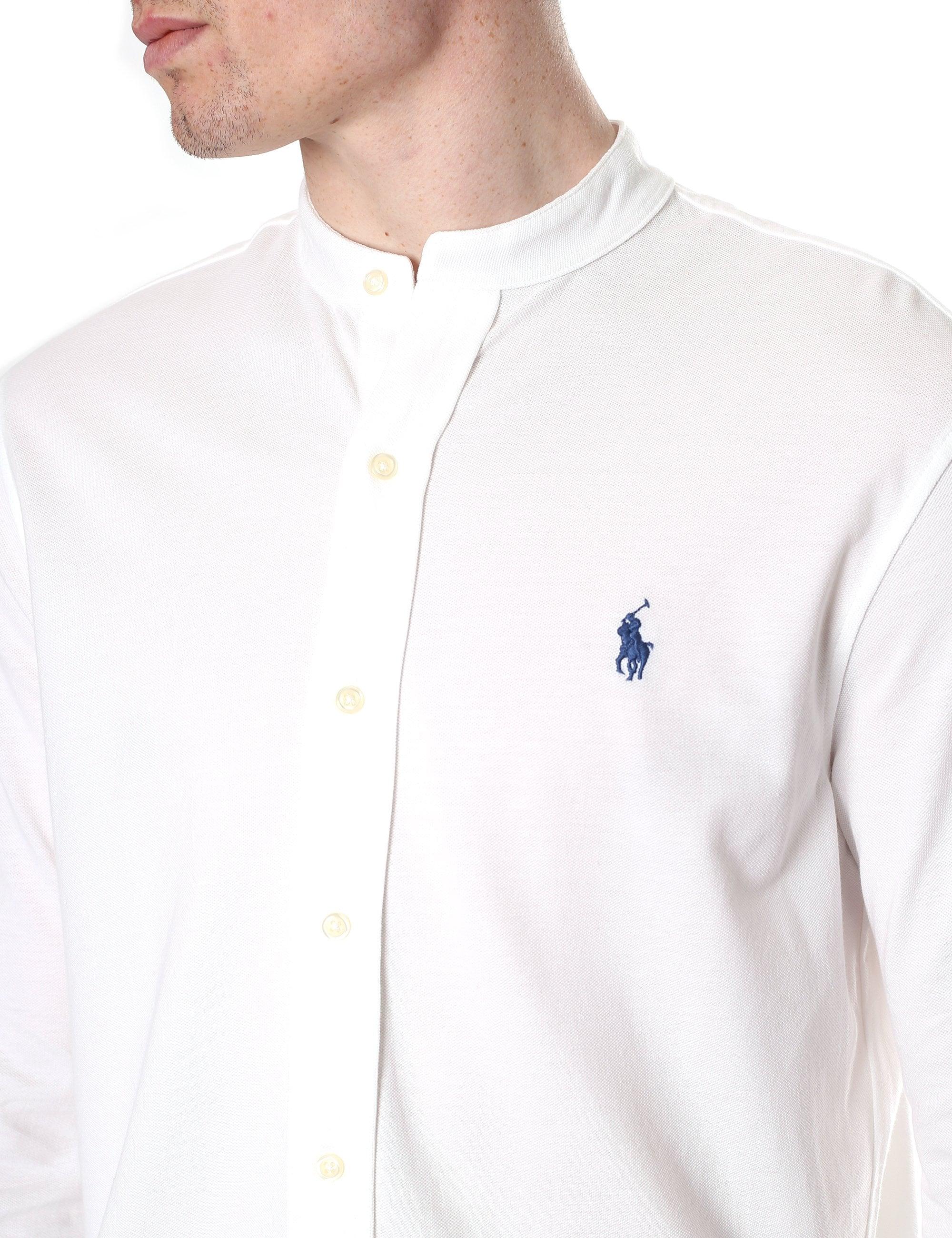 chinese collar polo long sleeves