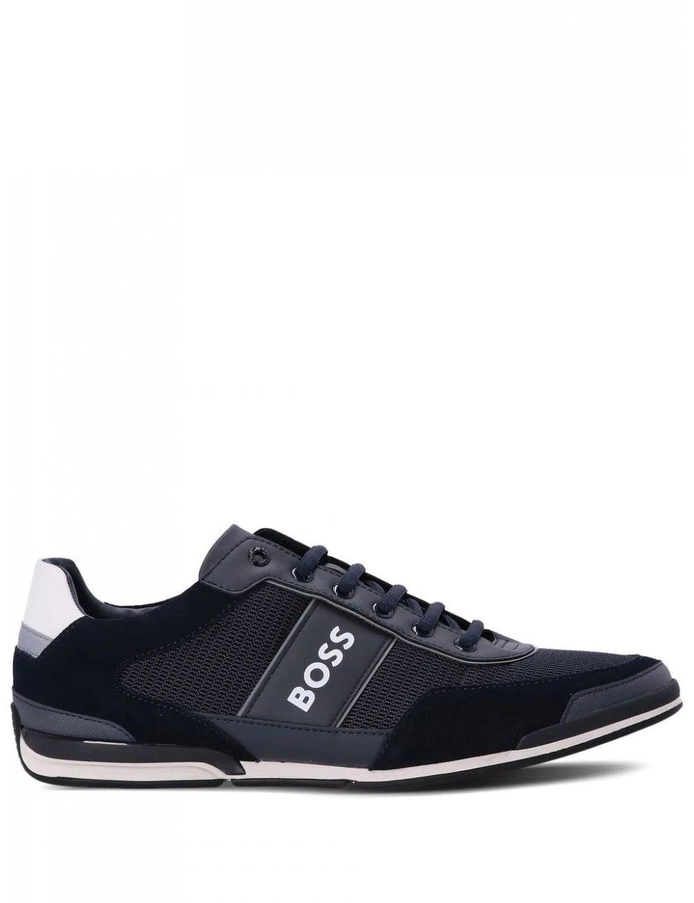 BOSS by HUGO BOSS Saturn_low Reflective Trainers in Blue for Men | Lyst UK