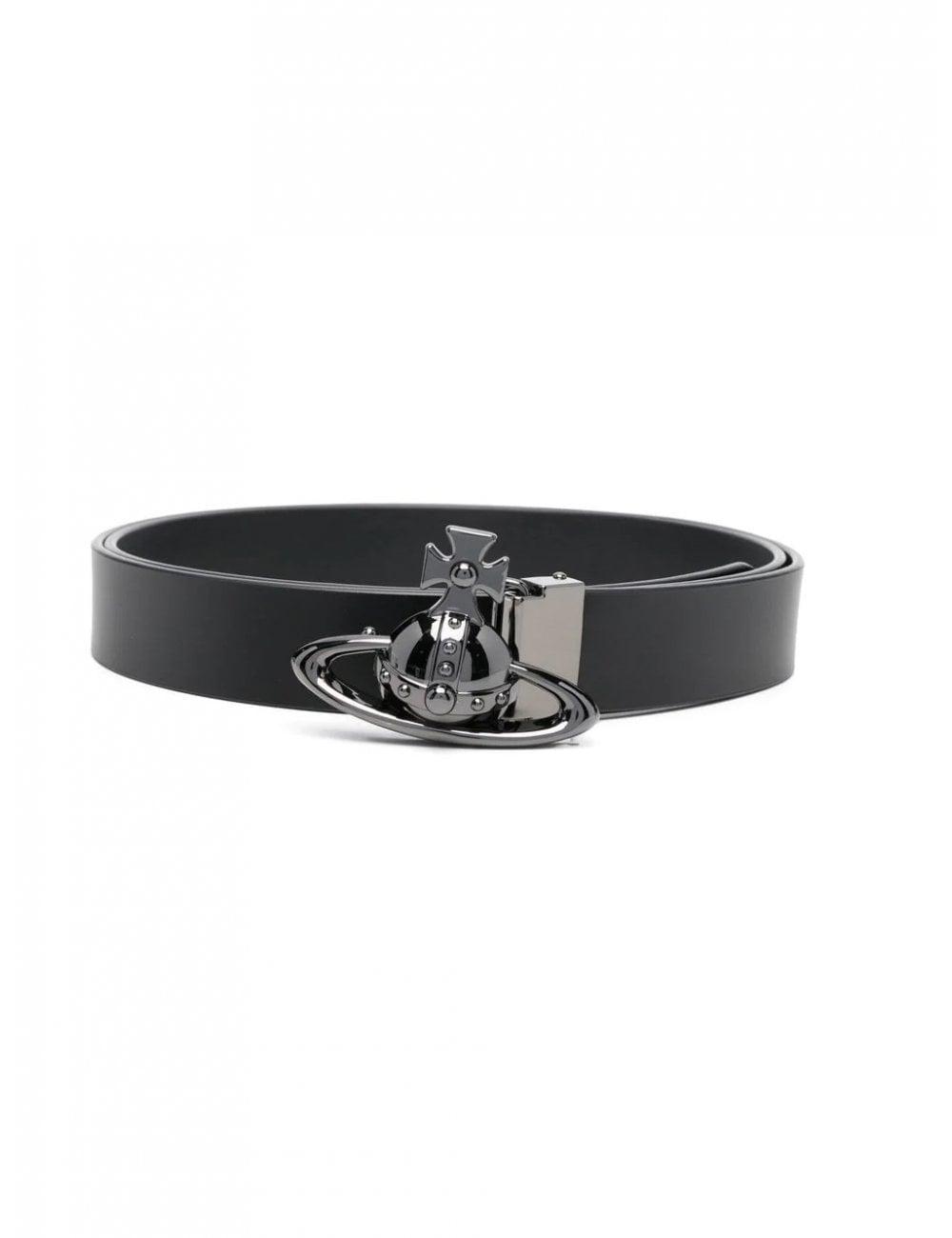 Vivienne Westwood Palladium Orb-buckle Leather Belt in Black for Men ...