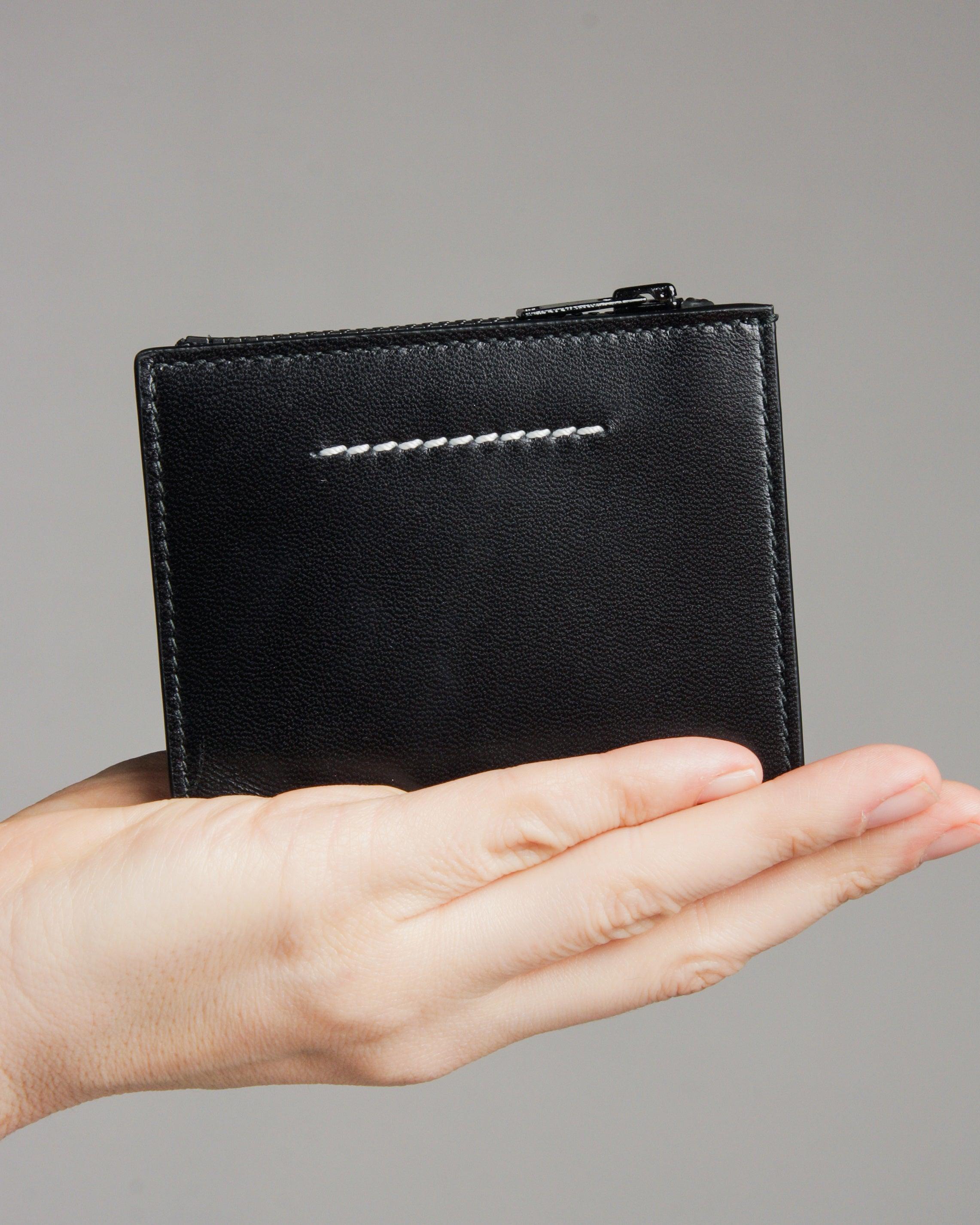 MM6 by Maison Martin Margiela Flap Wallet in Black | Lyst