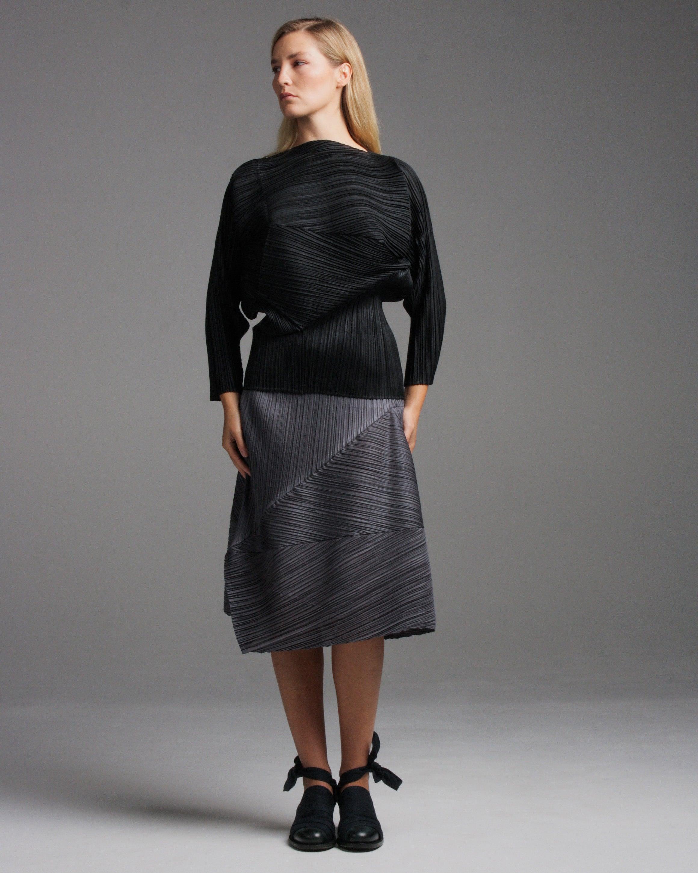 Pleats Please Issey Miyake Women's Gray Truss Skirt