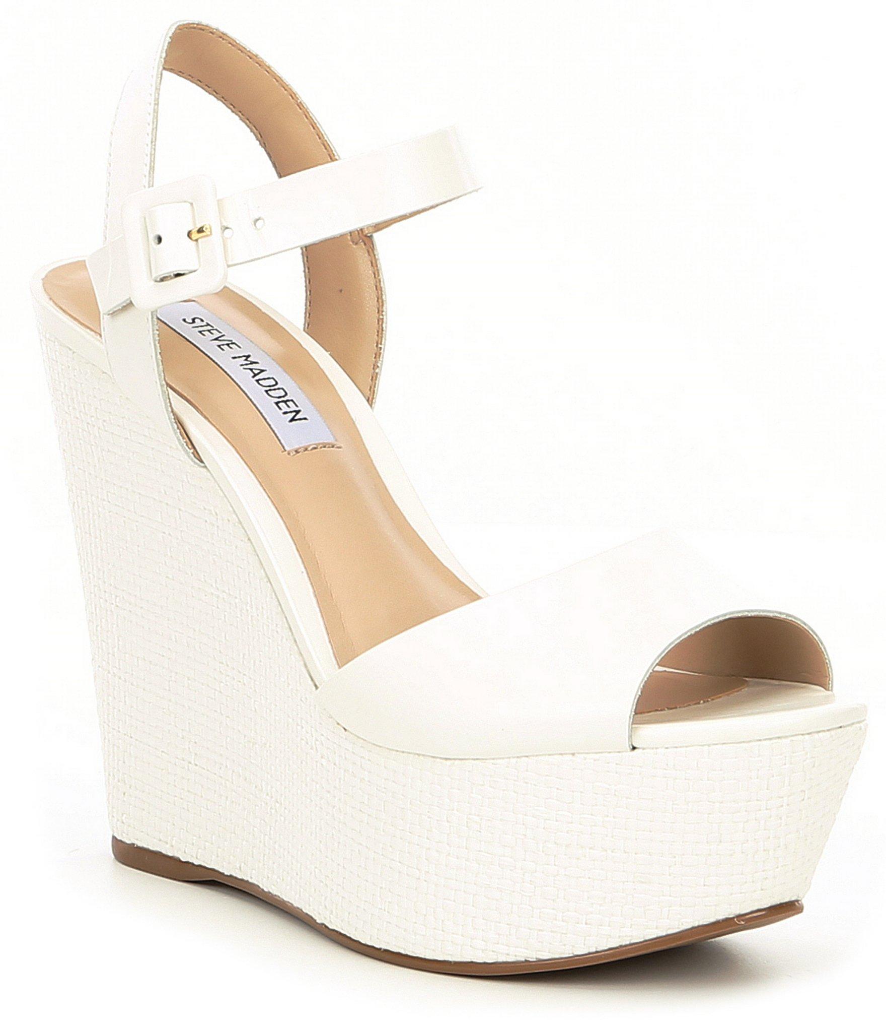 Steve Madden Citrus Wedge in White Leather (White) - Save 57% - Lyst