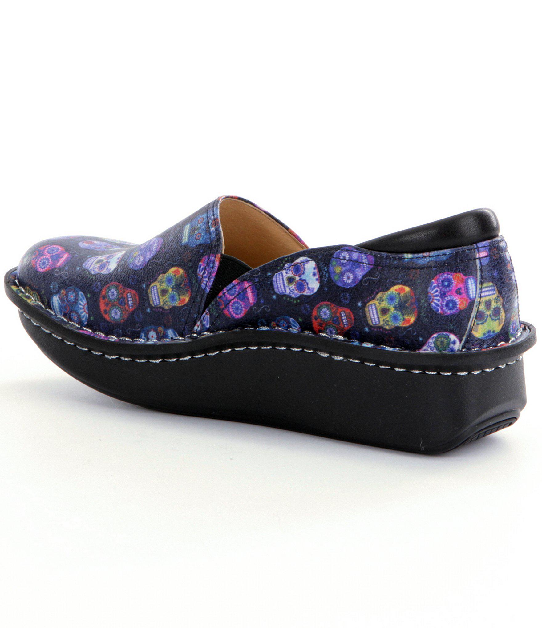 alegria sugar skull clogs