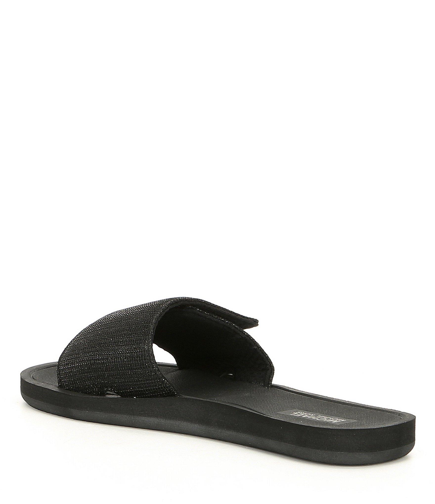mk logo slide sandal