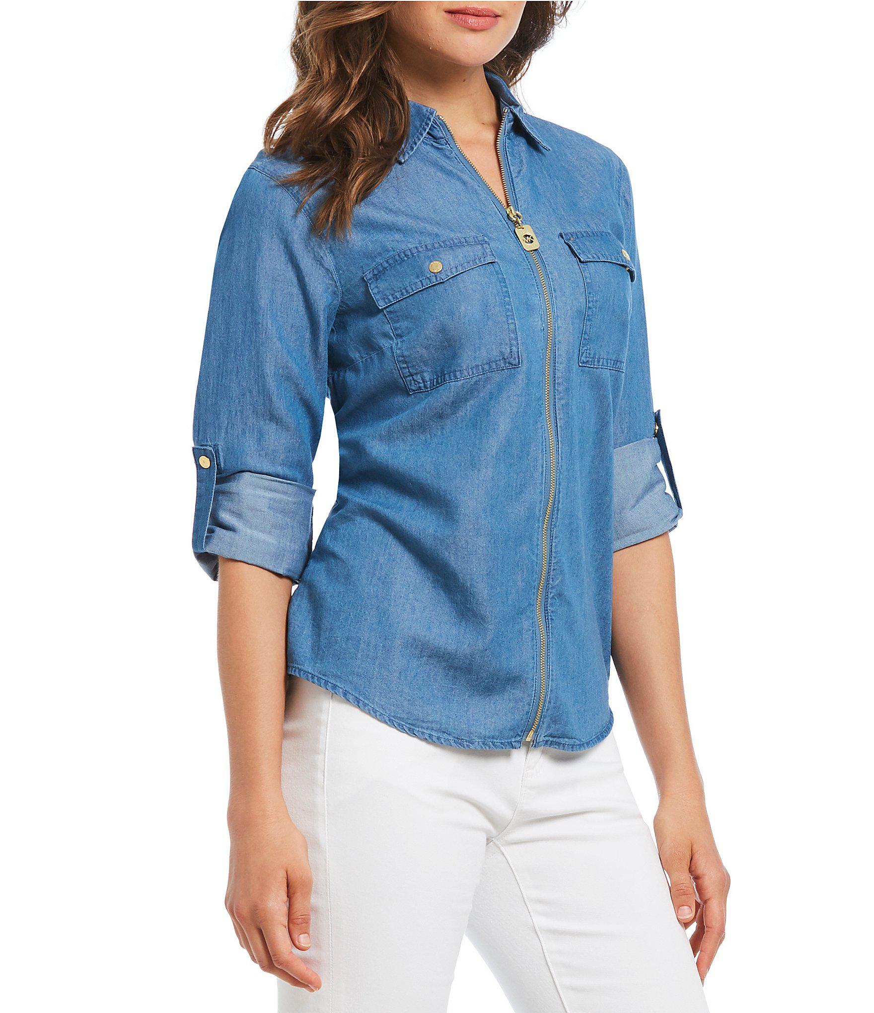 michael kors chambray shirt