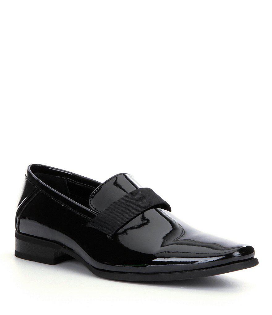 calvin klein men's demetrius patent leather tuxedo loafers