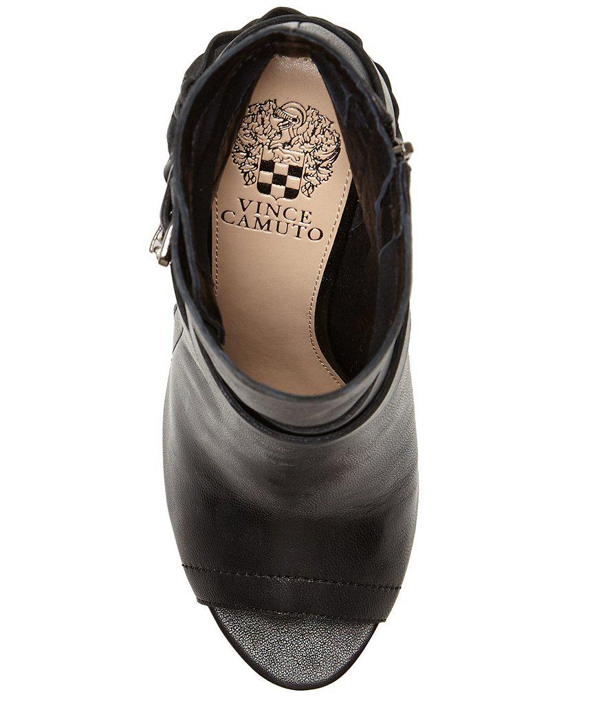 vince camuto peep toe booties